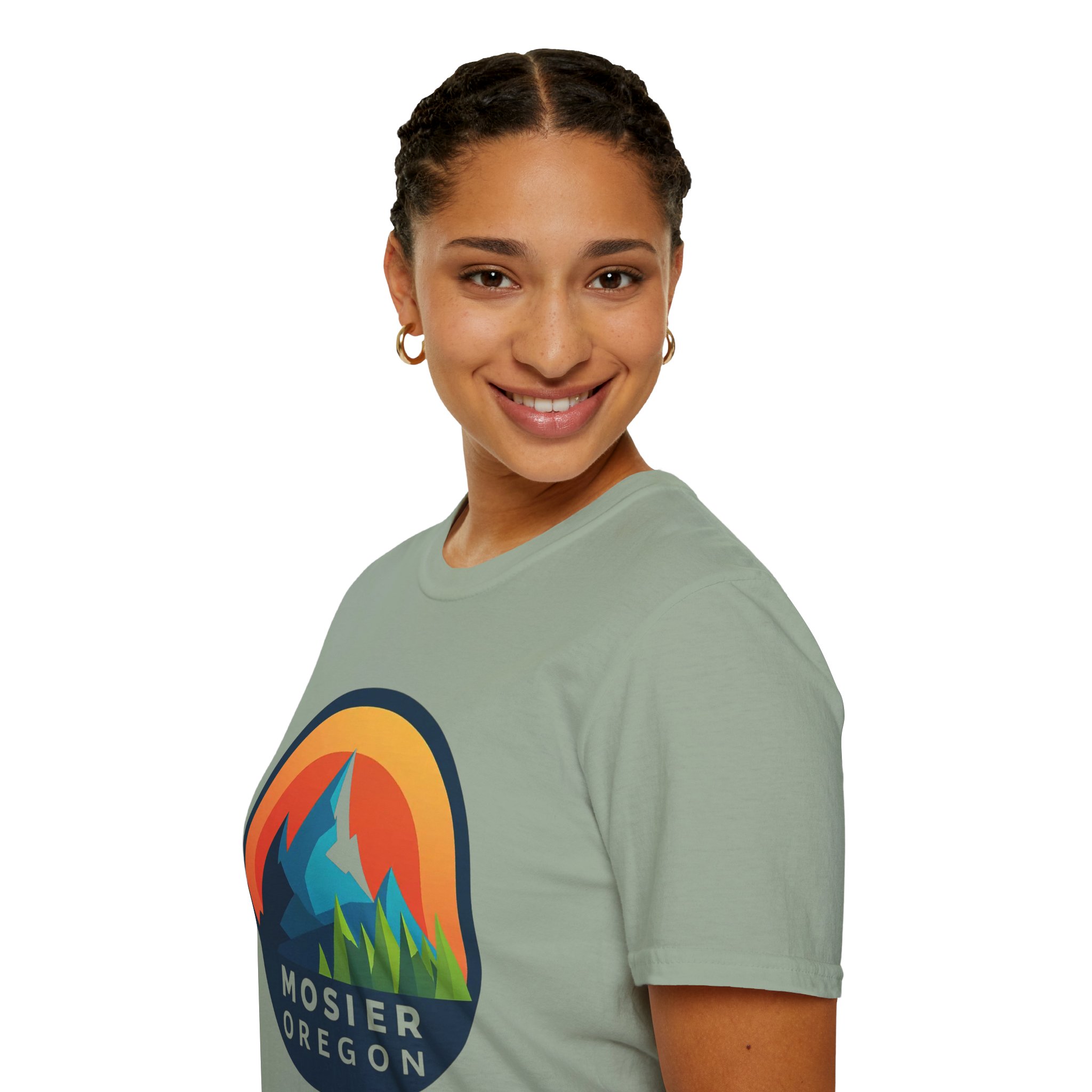 Mosier Oregon Mountain Badge T-Shirt - Image 34