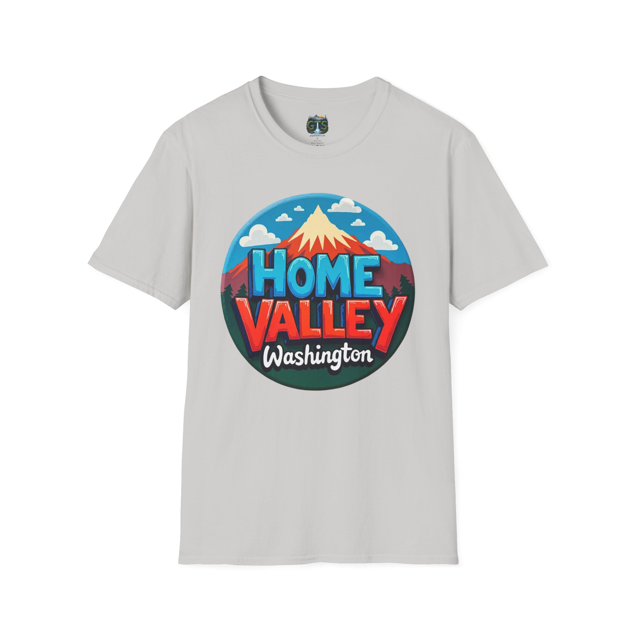 Home Valley Washington T-Shirt – Retro Mountain Badge Graphic - Image 13