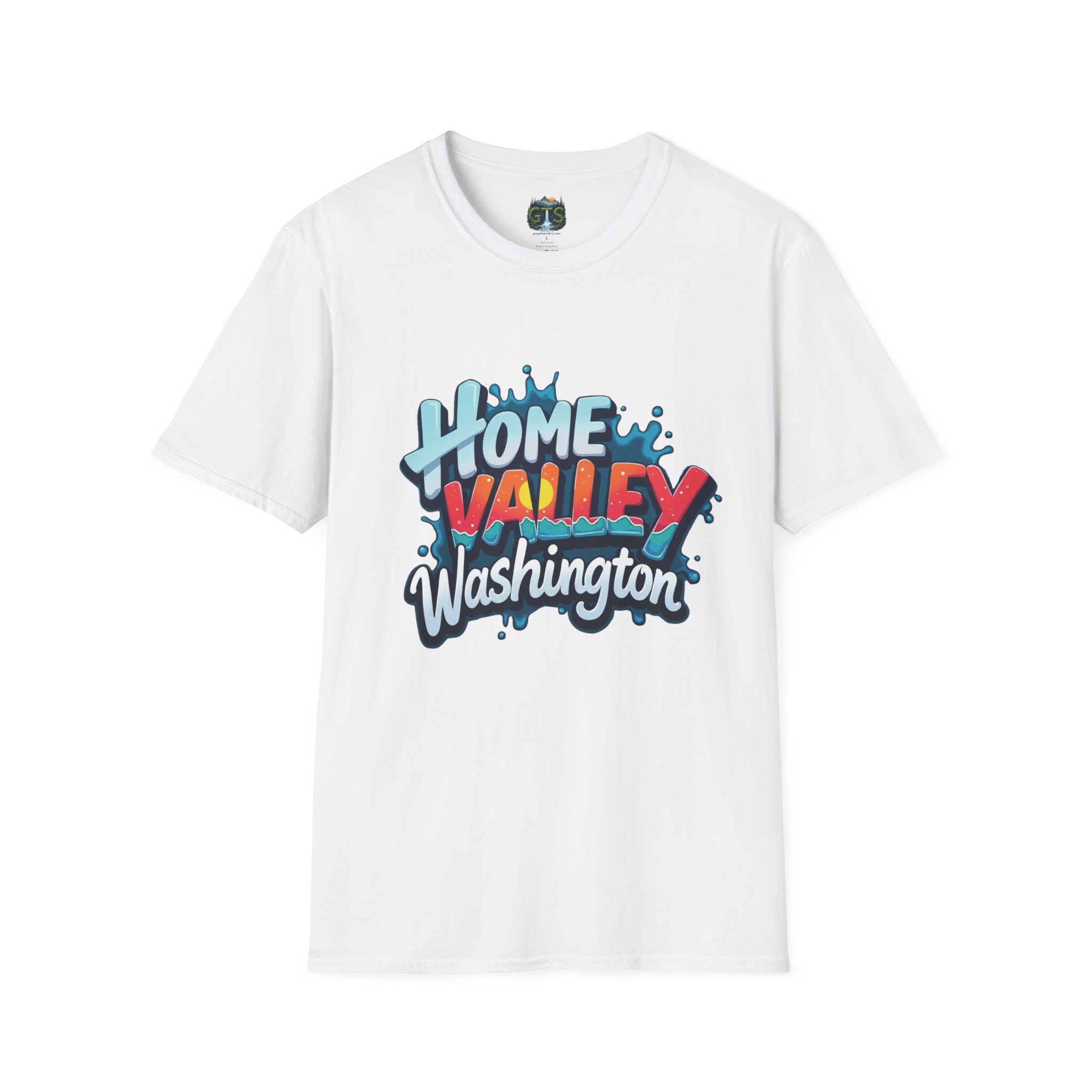 Home Valley Washington T-Shirt – Retro Graffiti Local Proud Tee - Image 5