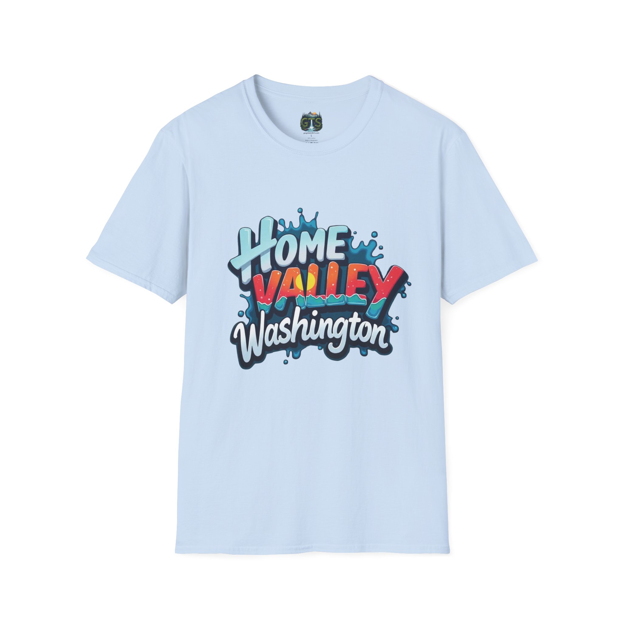 Home Valley Washington T-Shirt – Retro Graffiti Local Proud Tee - Image 41