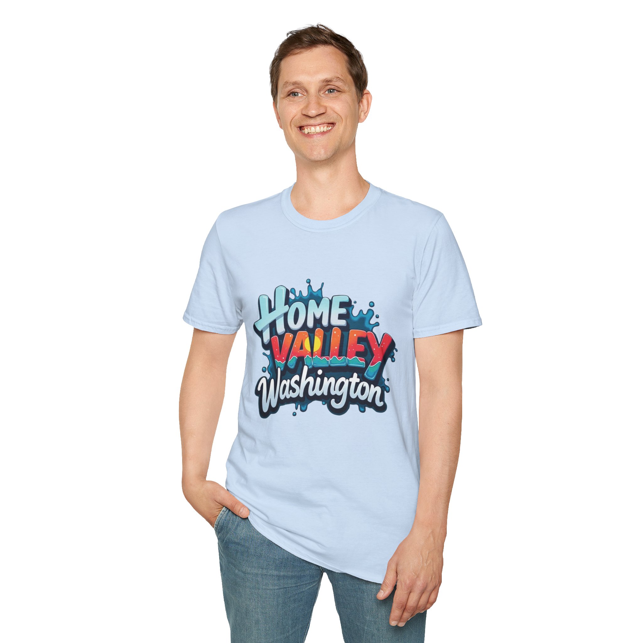 Home Valley Washington T-Shirt – Retro Graffiti Local Proud Tee - Image 44