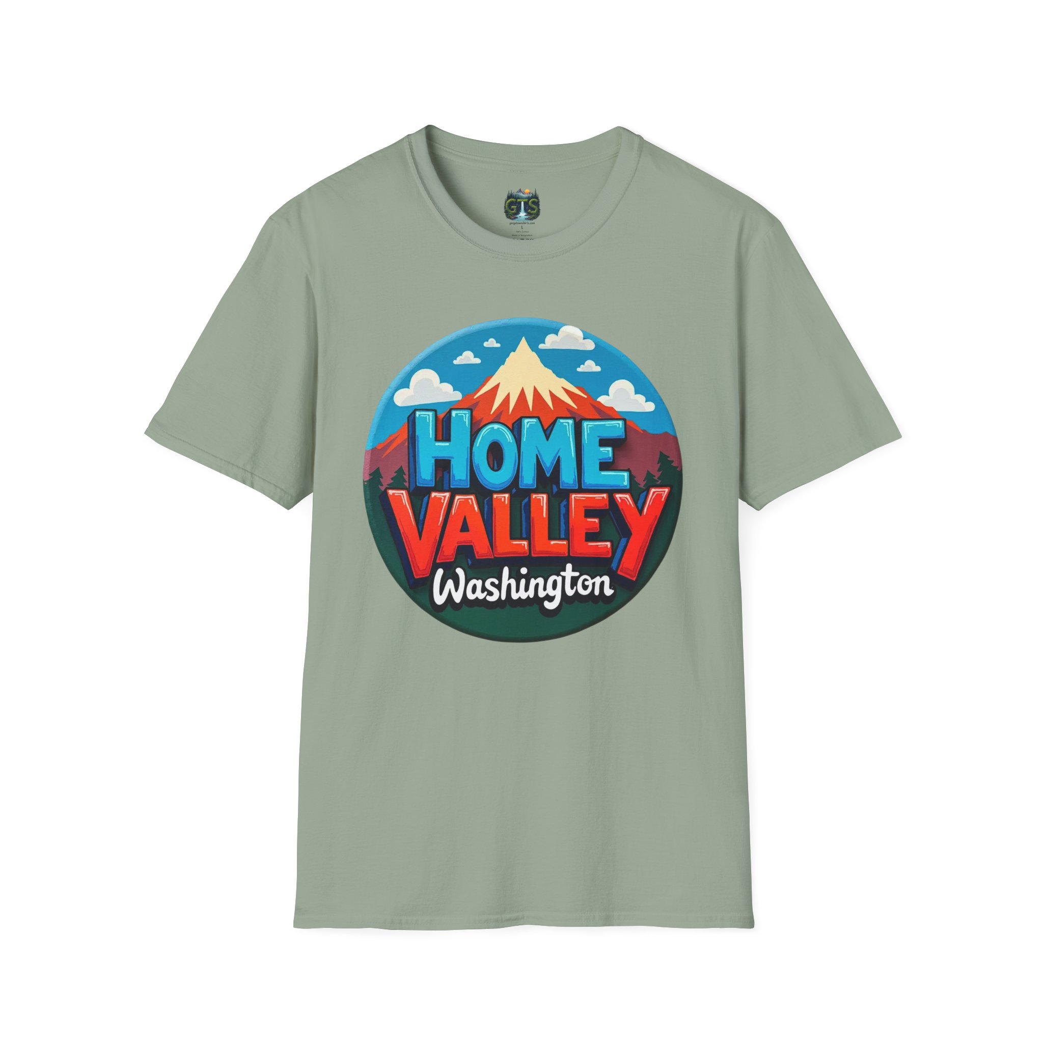 Home Valley Washington T-Shirt – Retro Mountain Badge Graphic - Image 29