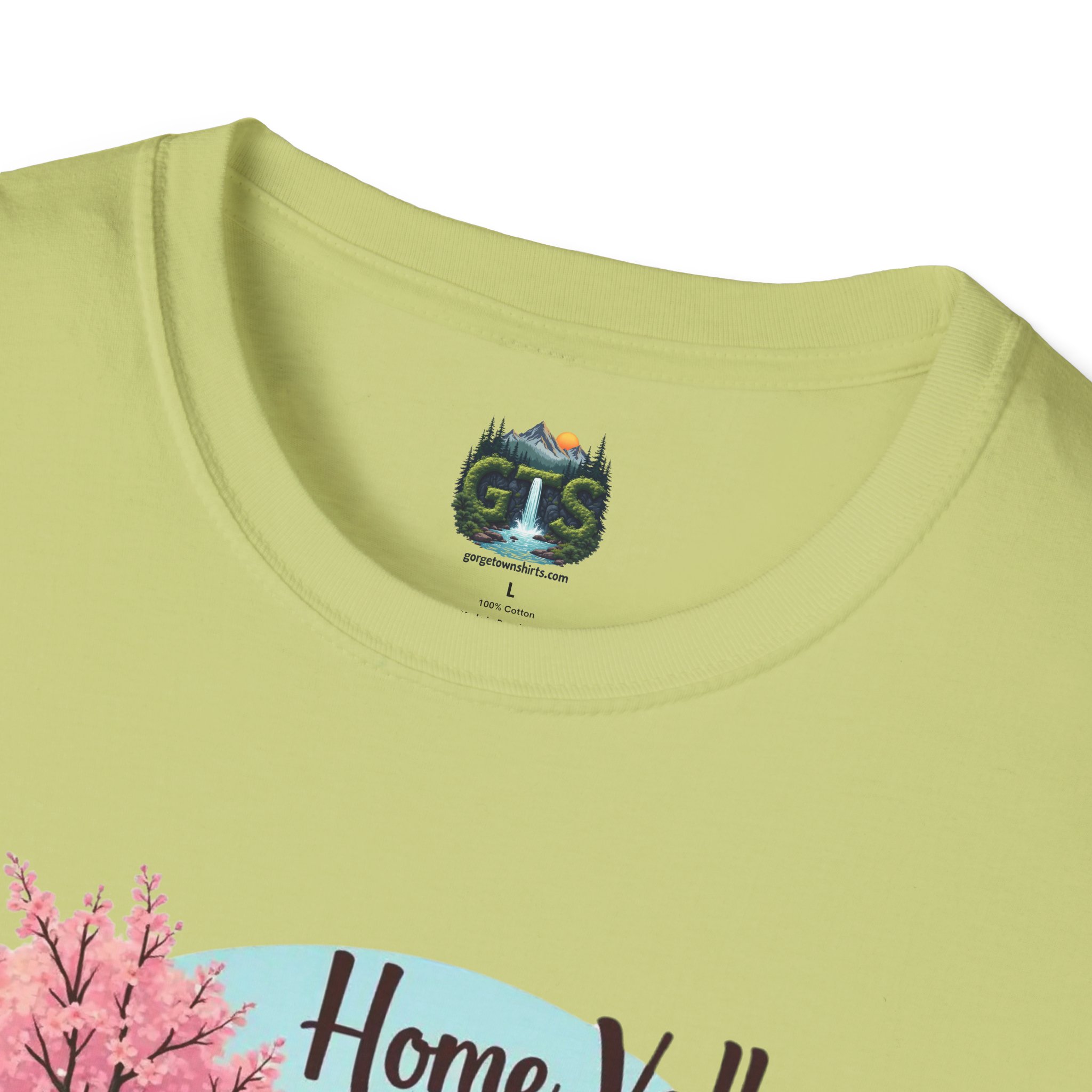 Home Valley Washington Scenic T-Shirt — Mountain River Cherry Blossom Tee - Image 17