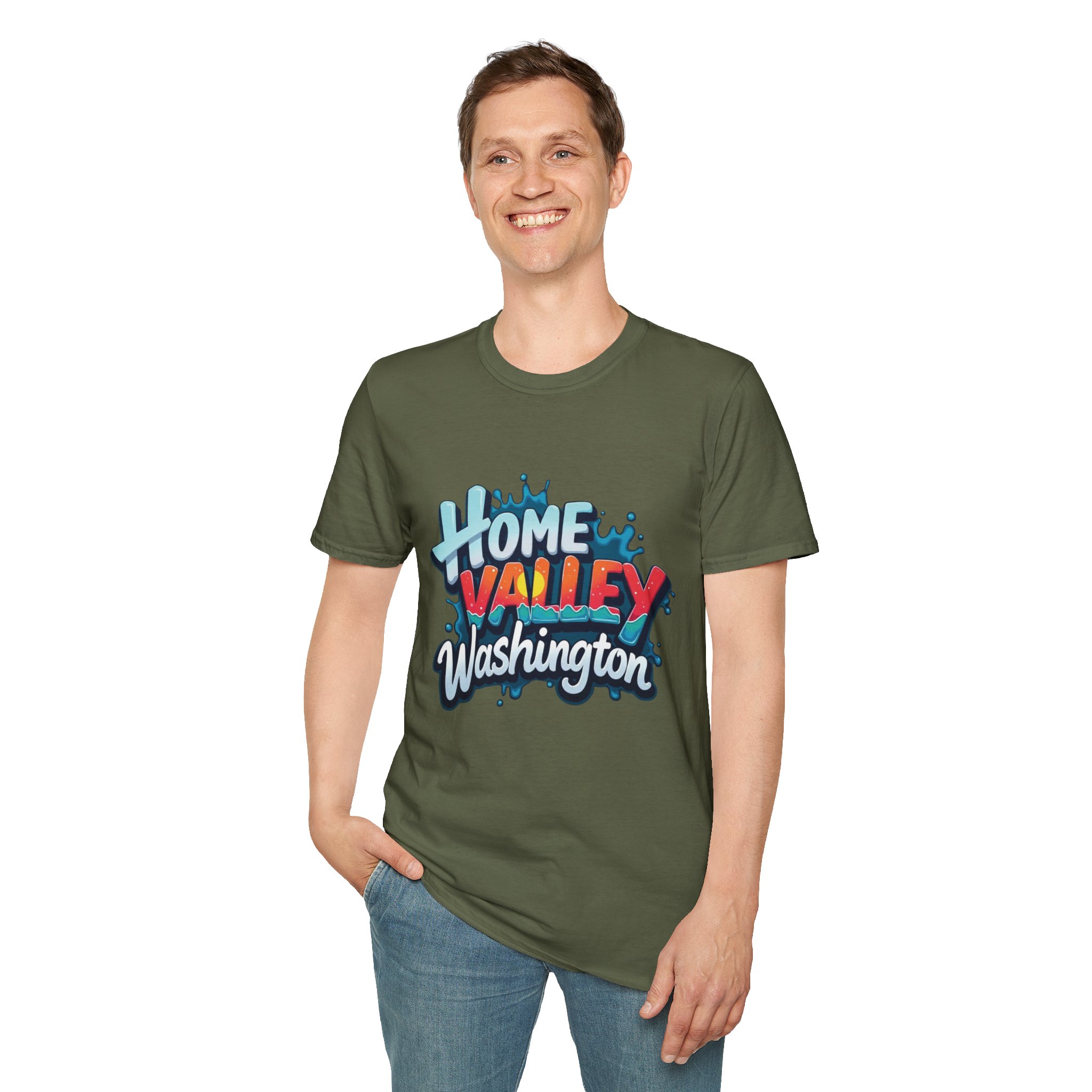 Home Valley Washington T-Shirt – Retro Graffiti Local Proud Tee - Image 24