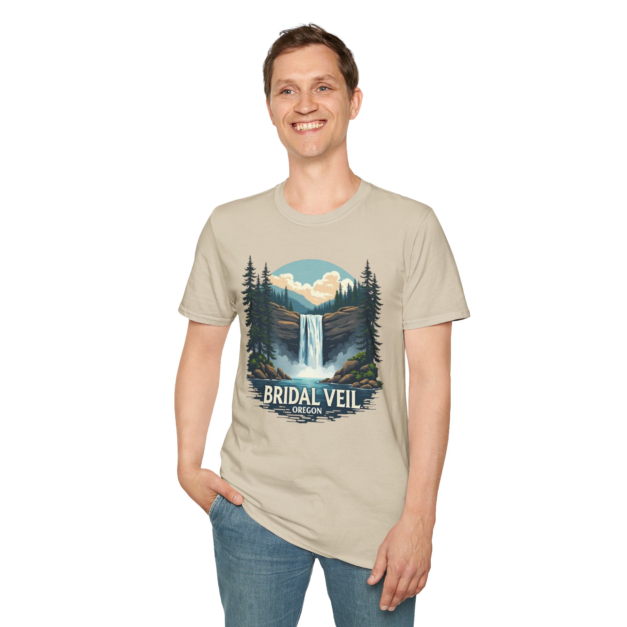 Bridal Veil Oregon T-Shirt — Scenic Waterfall Nature Tee - Image 7