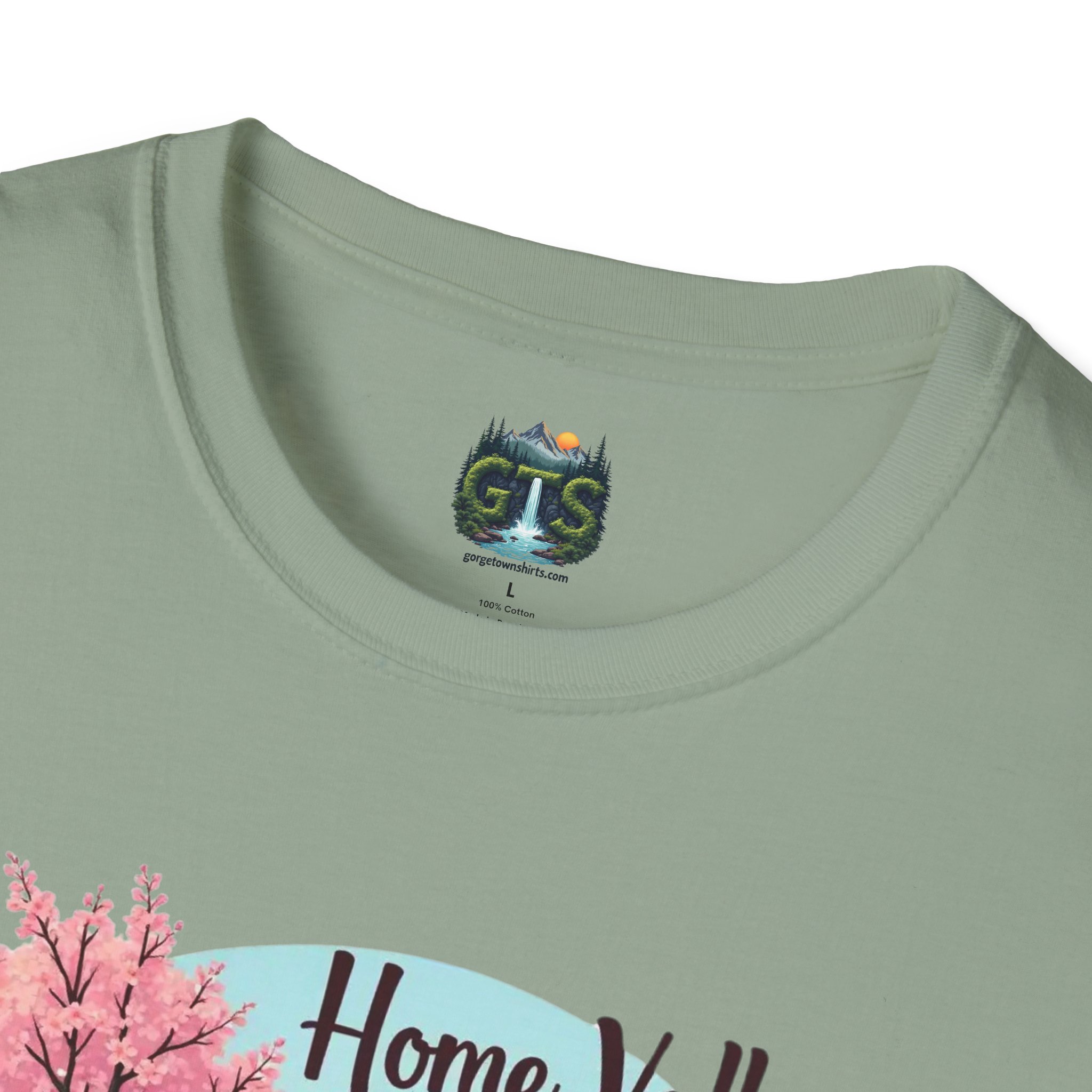 Home Valley Washington Scenic T-Shirt — Mountain River Cherry Blossom Tee - Image 20