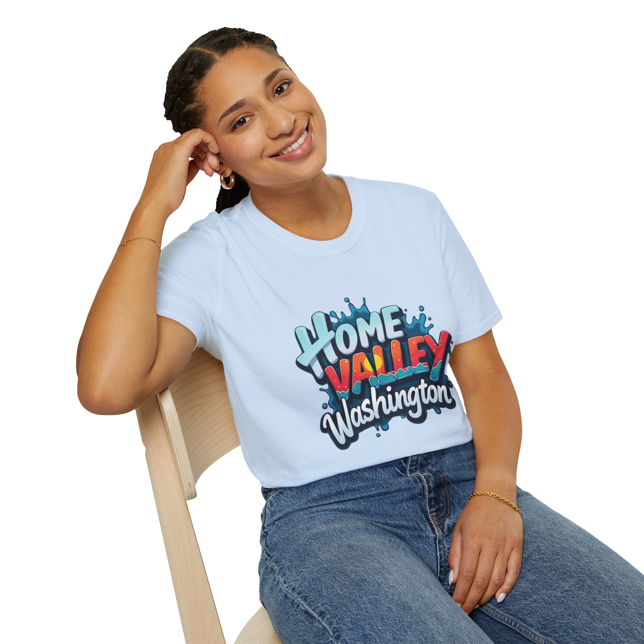 Home Valley Washington T-Shirt – Retro Graffiti Local Proud Tee - Image 43