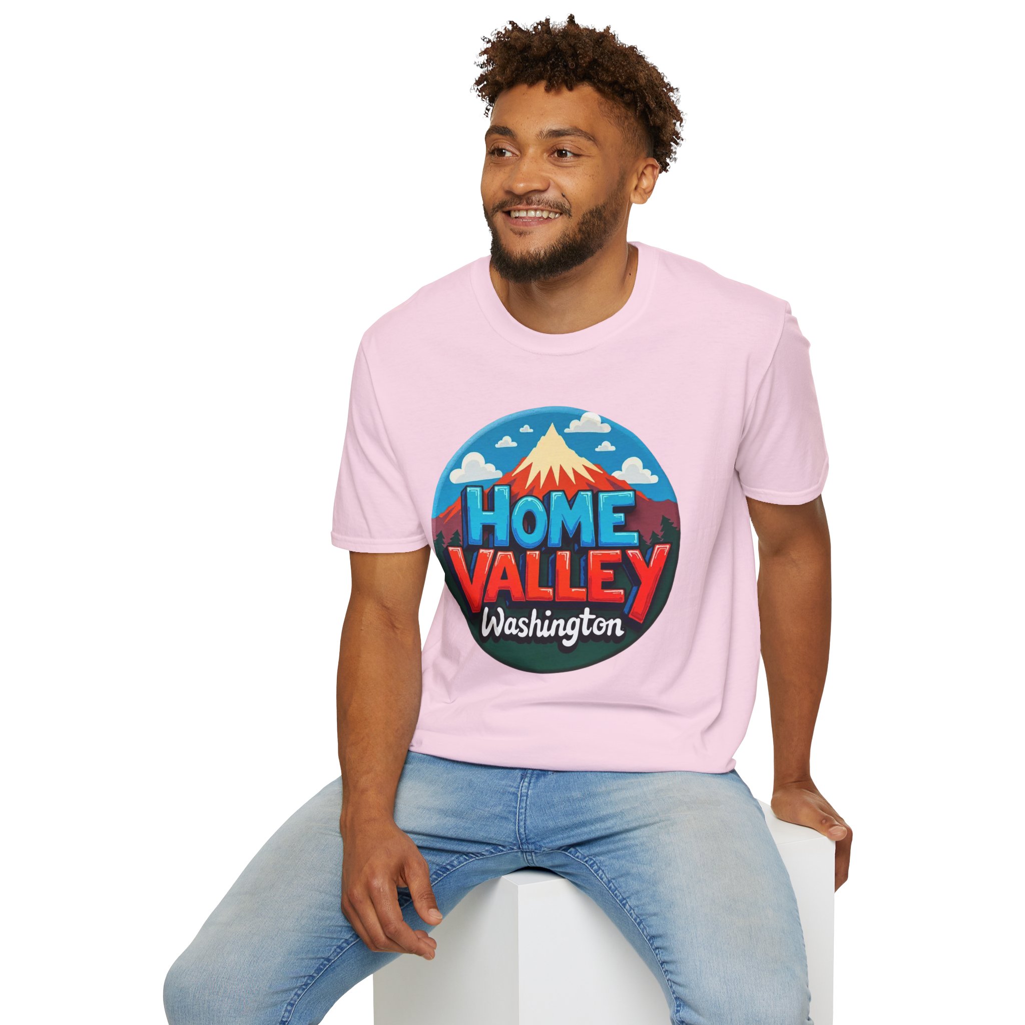 Home Valley Washington T-Shirt – Retro Mountain Badge Graphic - Image 63