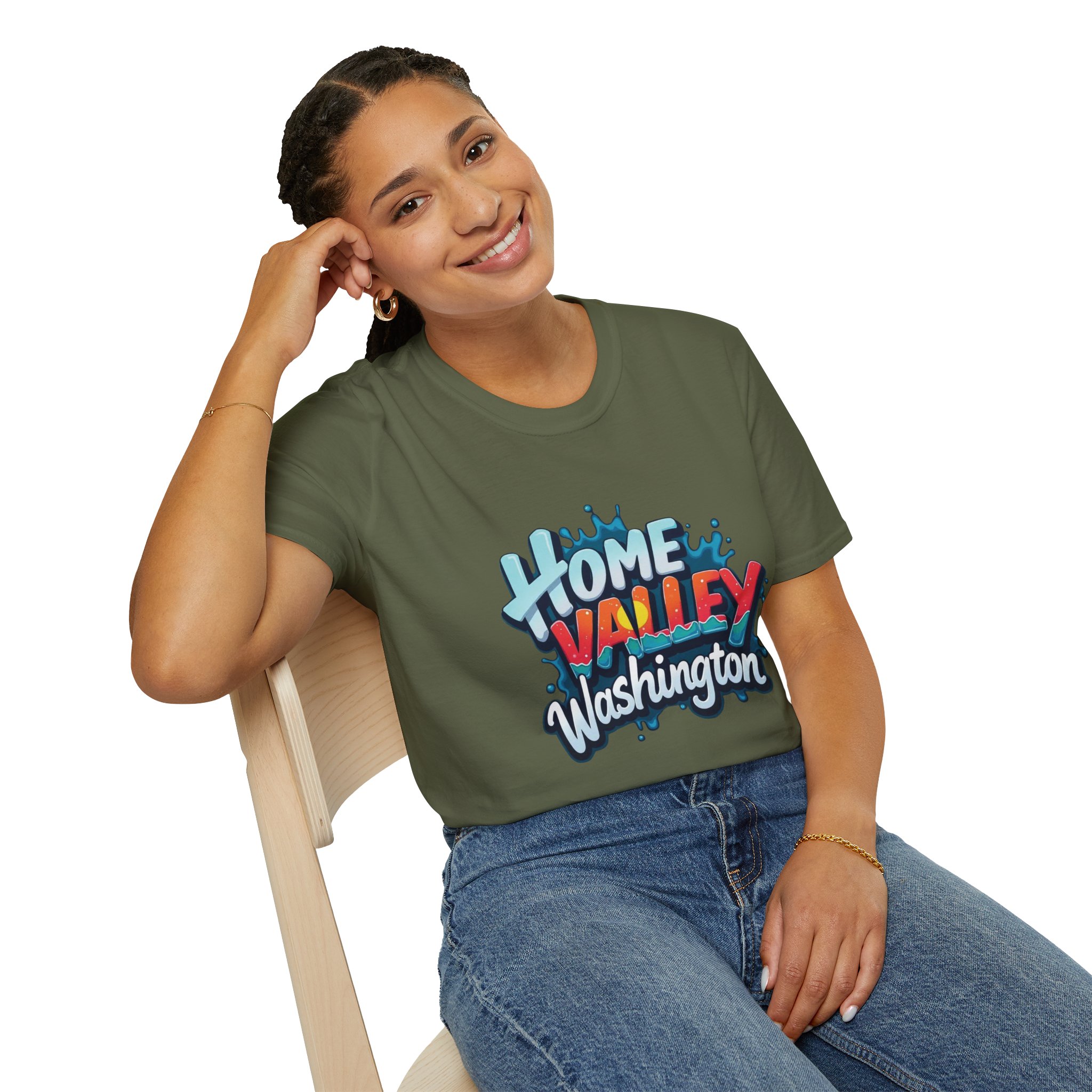 Home Valley Washington T-Shirt – Retro Graffiti Local Proud Tee - Image 23