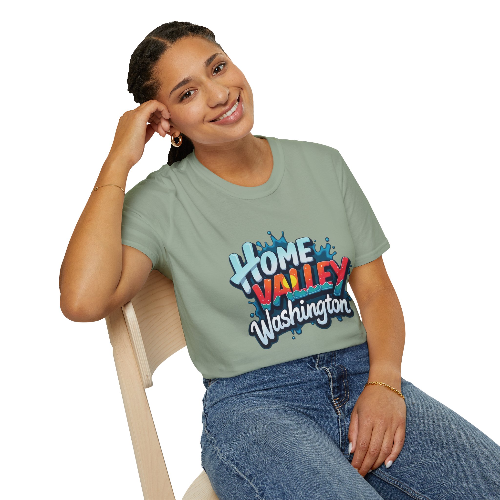 Home Valley Washington T-Shirt – Retro Graffiti Local Proud Tee - Image 27