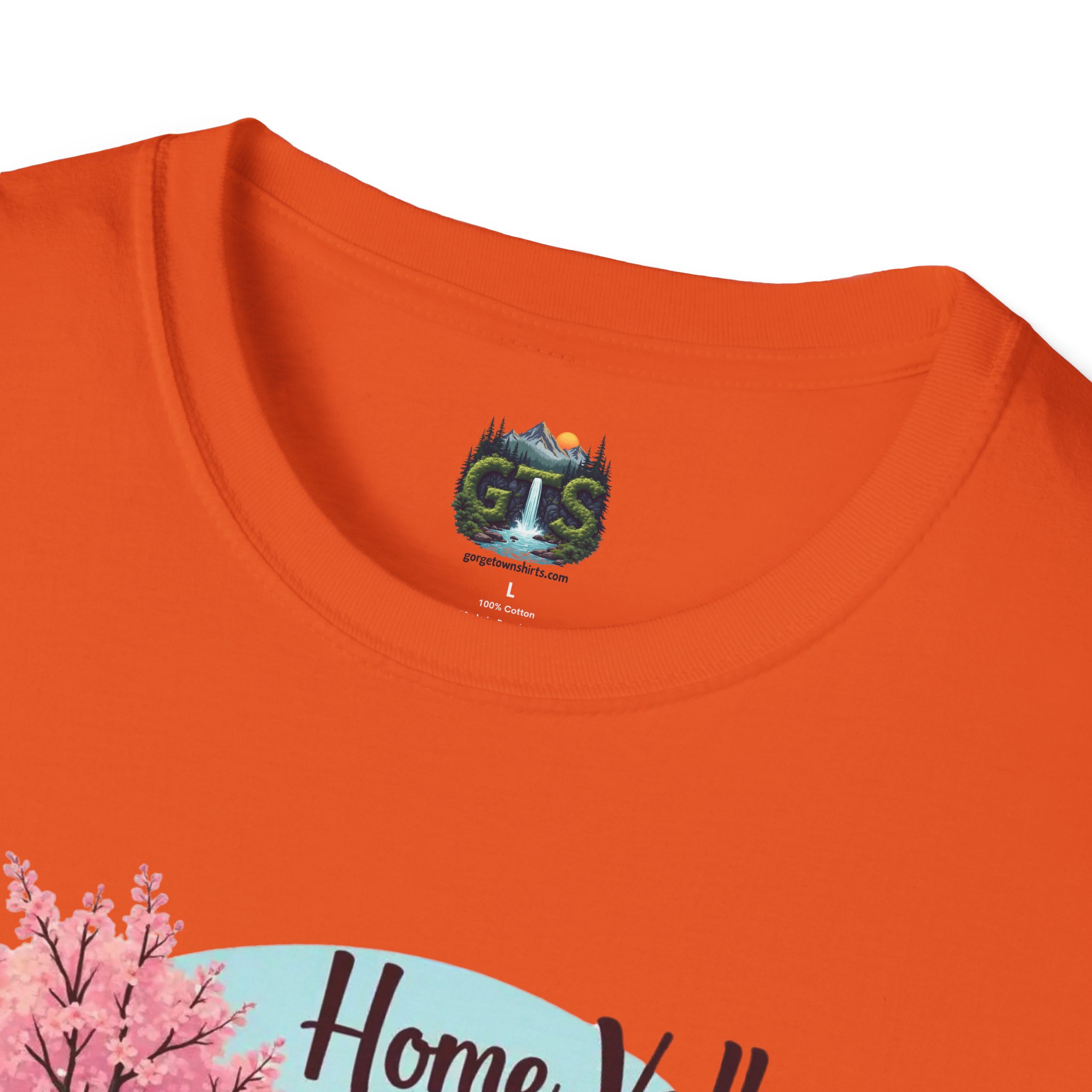Home Valley Washington Scenic T-Shirt — Mountain River Cherry Blossom Tee - Image 11
