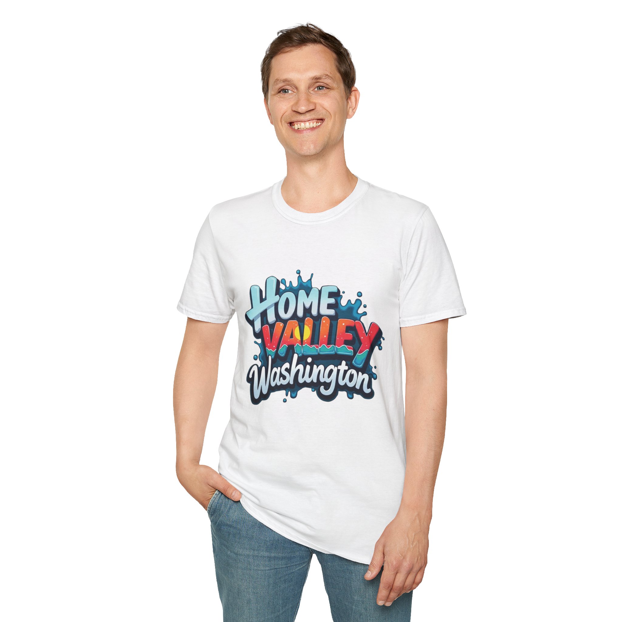 Home Valley Washington T-Shirt – Retro Graffiti Local Proud Tee - Image 8
