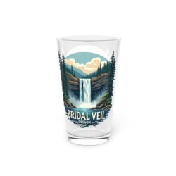 Pint Glass — Bridal Veil Oregon Scenic Waterfall Pint Glass