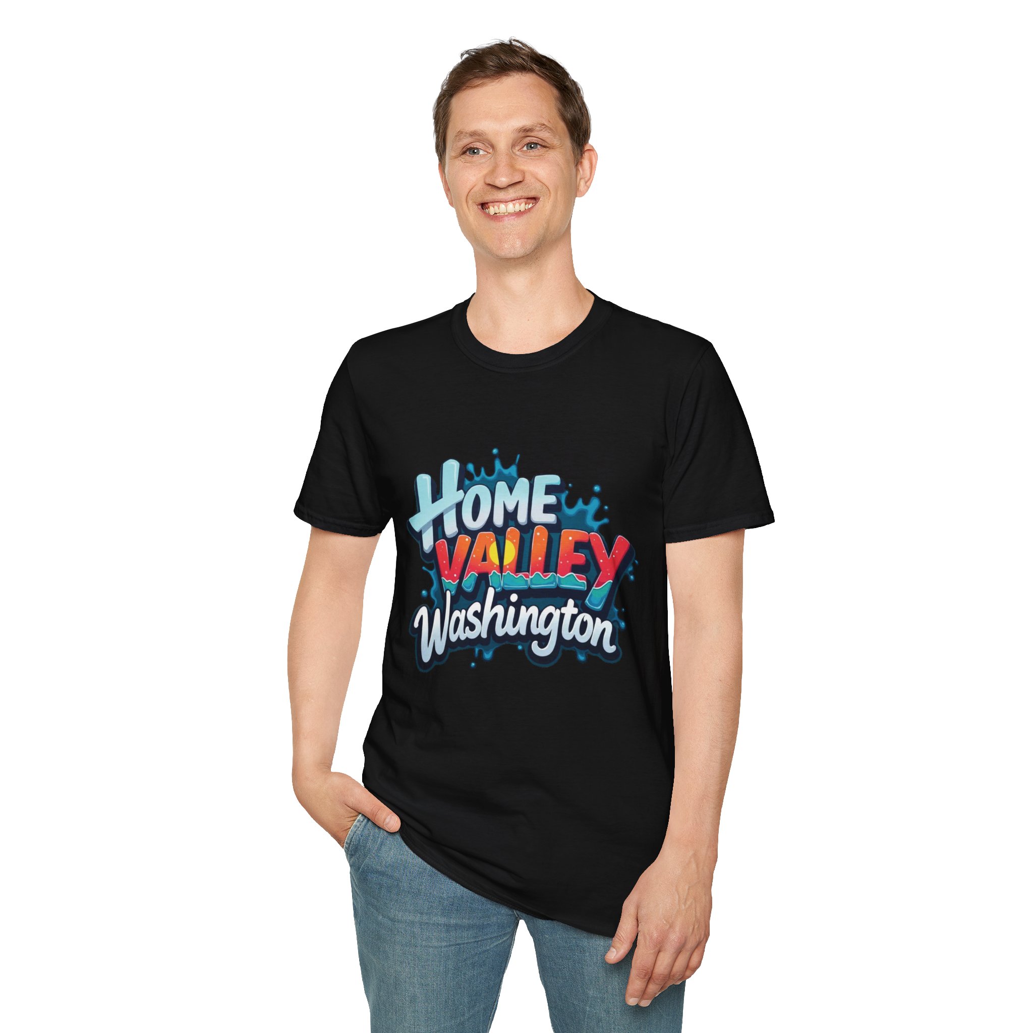 Home Valley Washington T-Shirt – Retro Graffiti Local Proud Tee