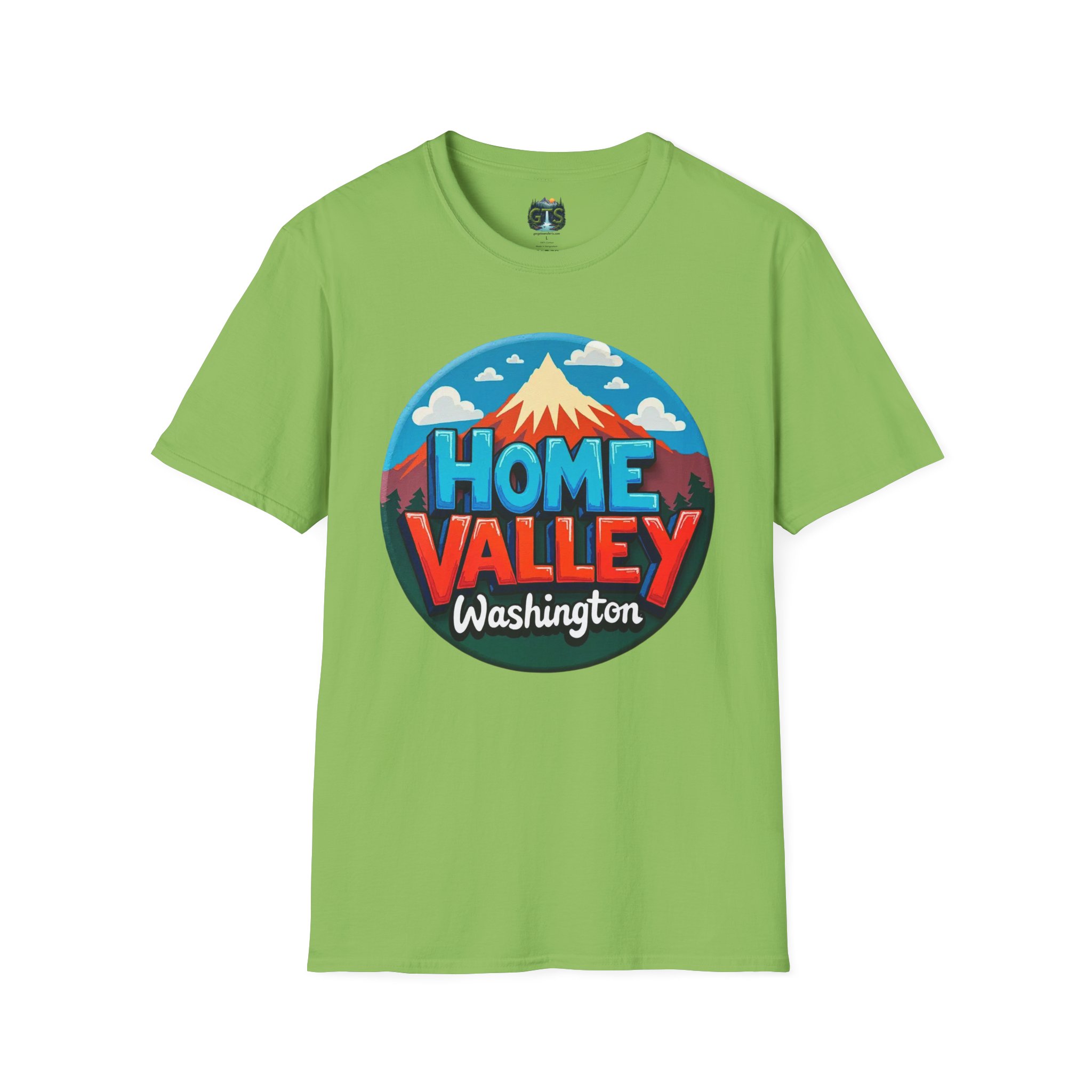 Home Valley Washington T-Shirt – Retro Mountain Badge Graphic - Image 33