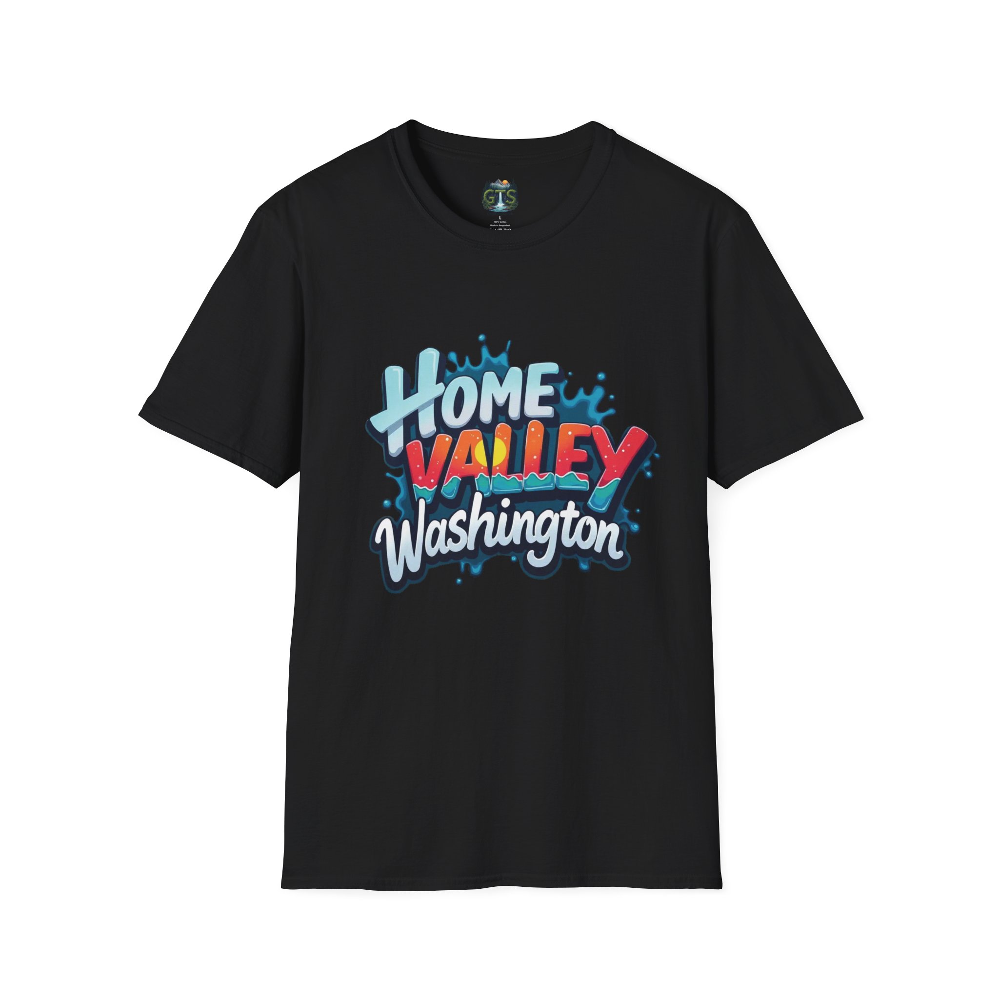 Home Valley Washington T-Shirt – Retro Graffiti Local Proud Tee - Image 2