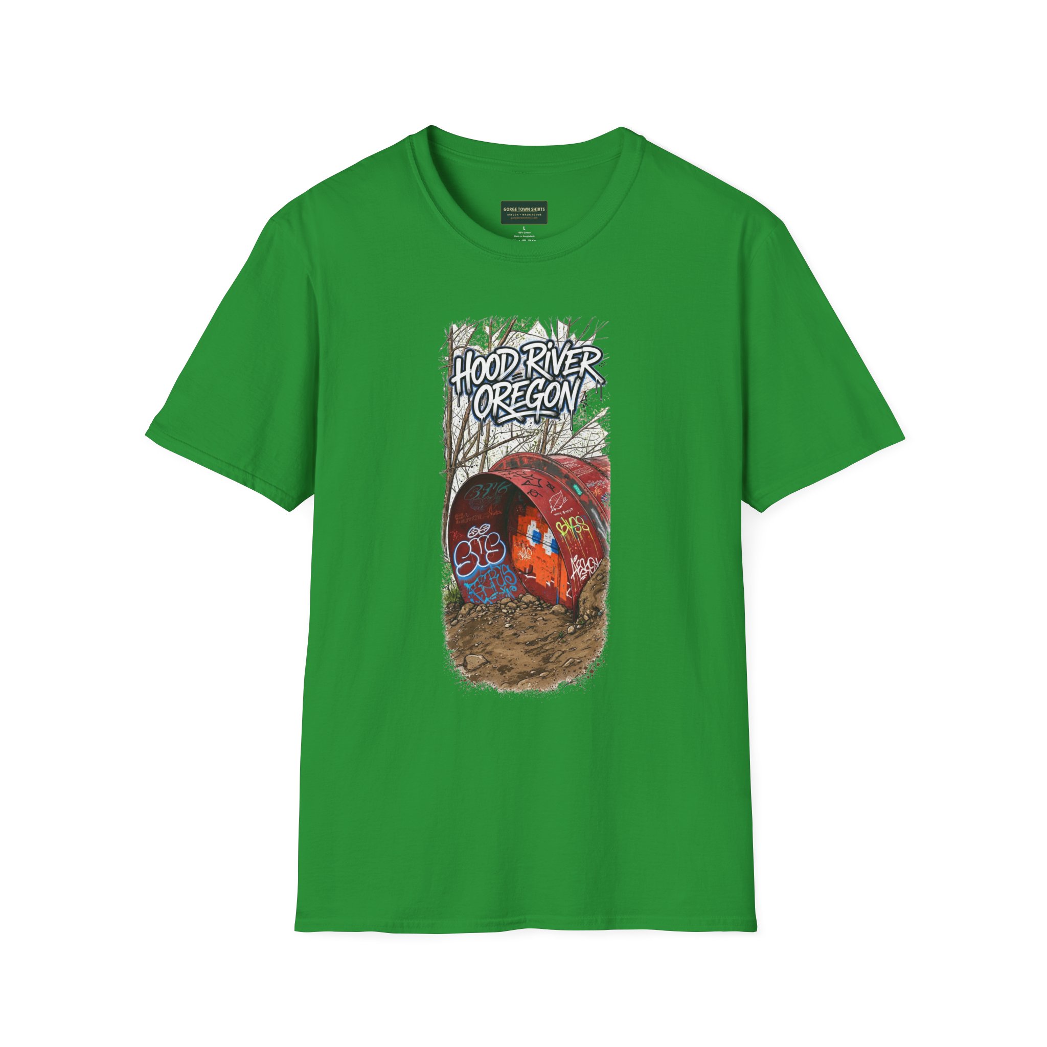 Hood River Oregon T-Shirt – Graffiti Tunnel Graphic - Image 10