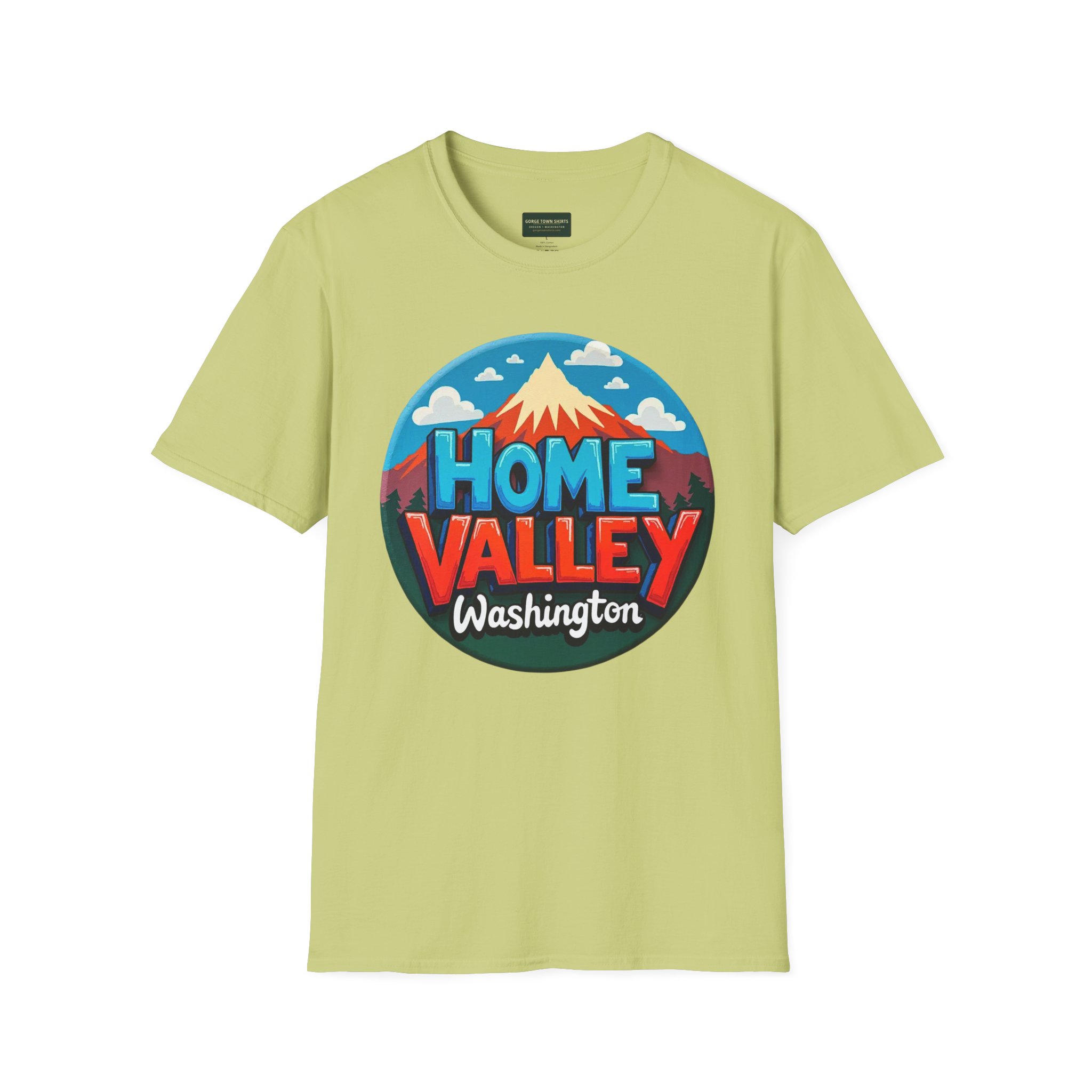 Home Valley Washington T-Shirt – Retro Mountain Badge Graphic - Image 21