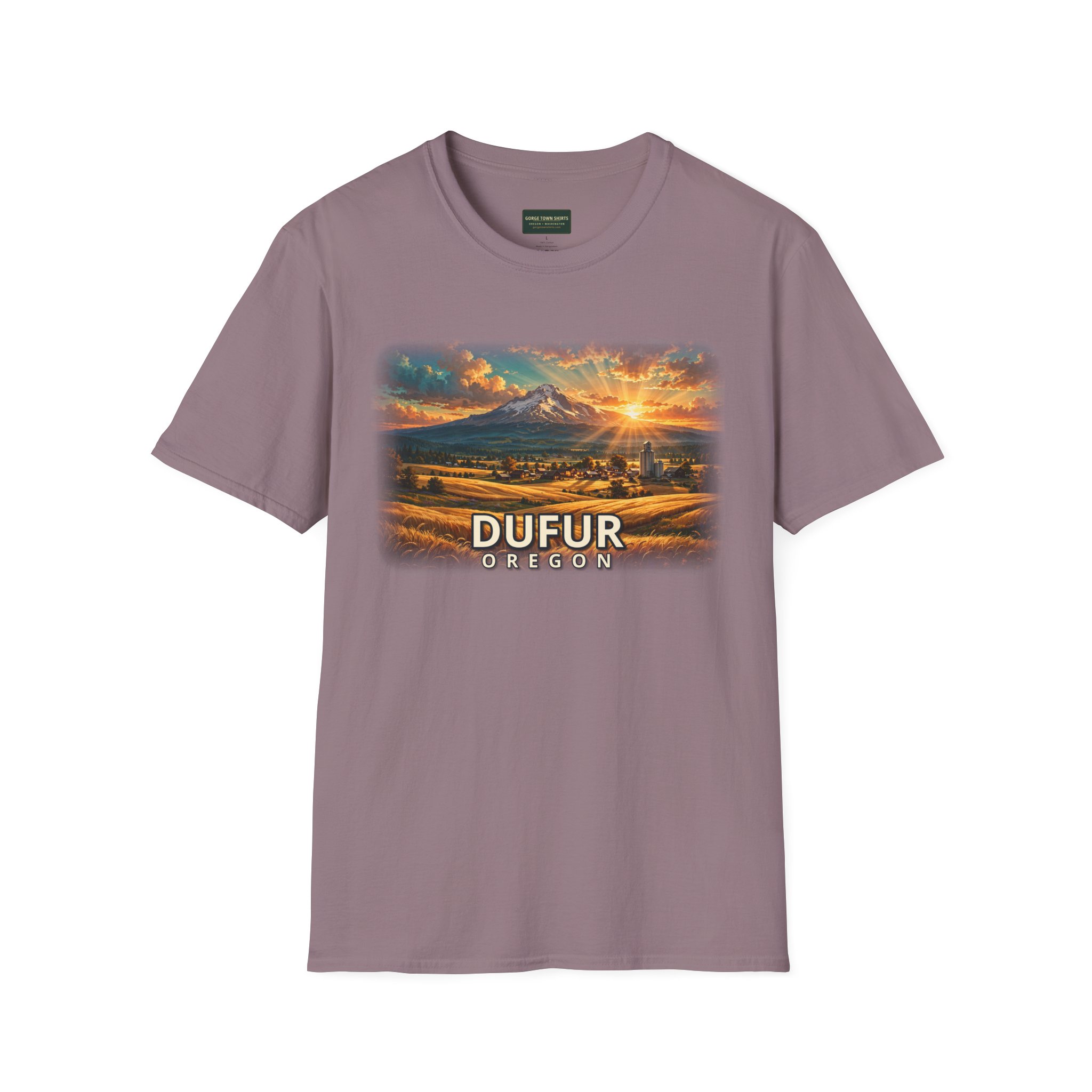 Dufur Oregon T-Shirt – Epic Hour Wheat Fields Mount Hood Graphic - Image 43