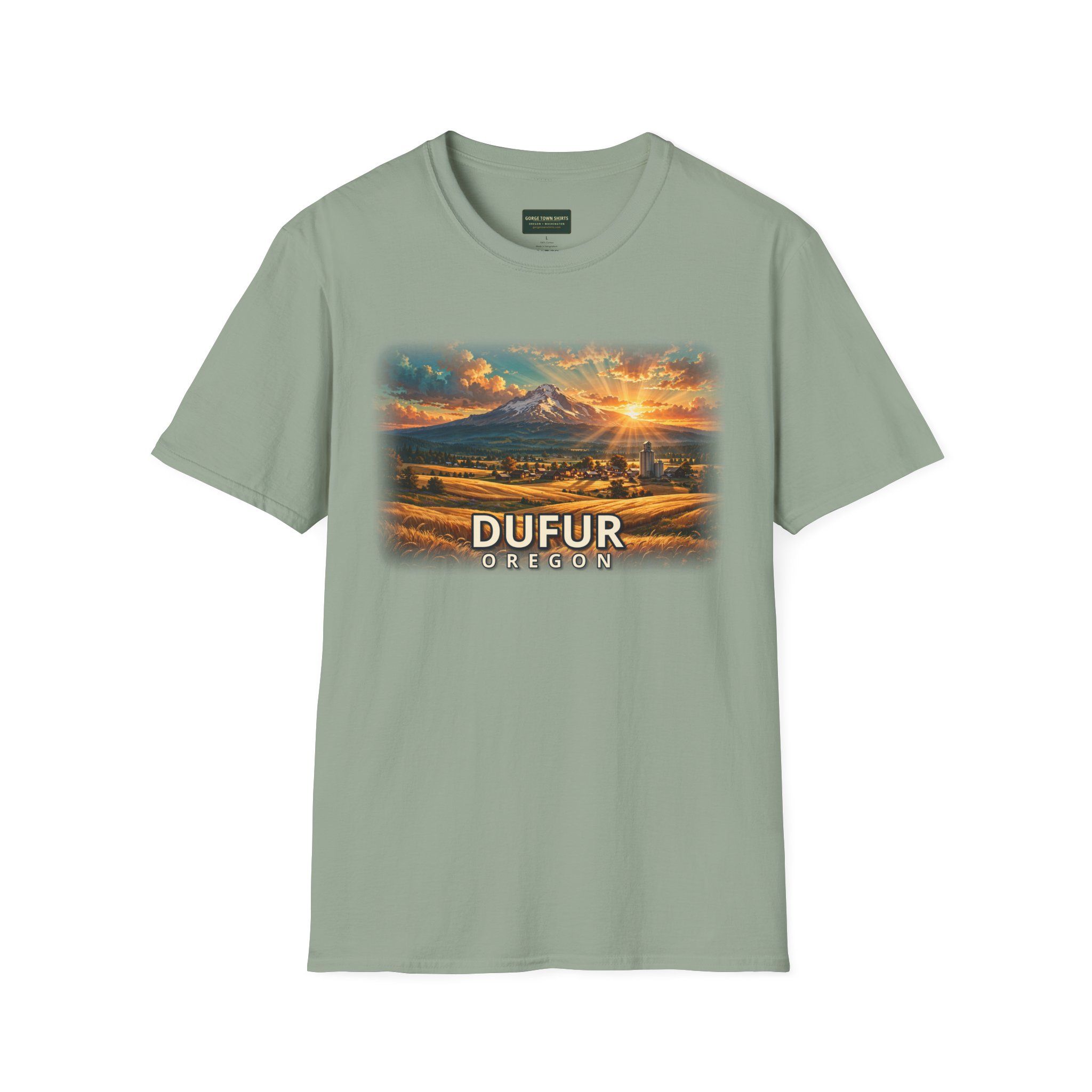 Dufur Oregon T-Shirt – Epic Hour Wheat Fields Mount Hood Graphic - Image 22