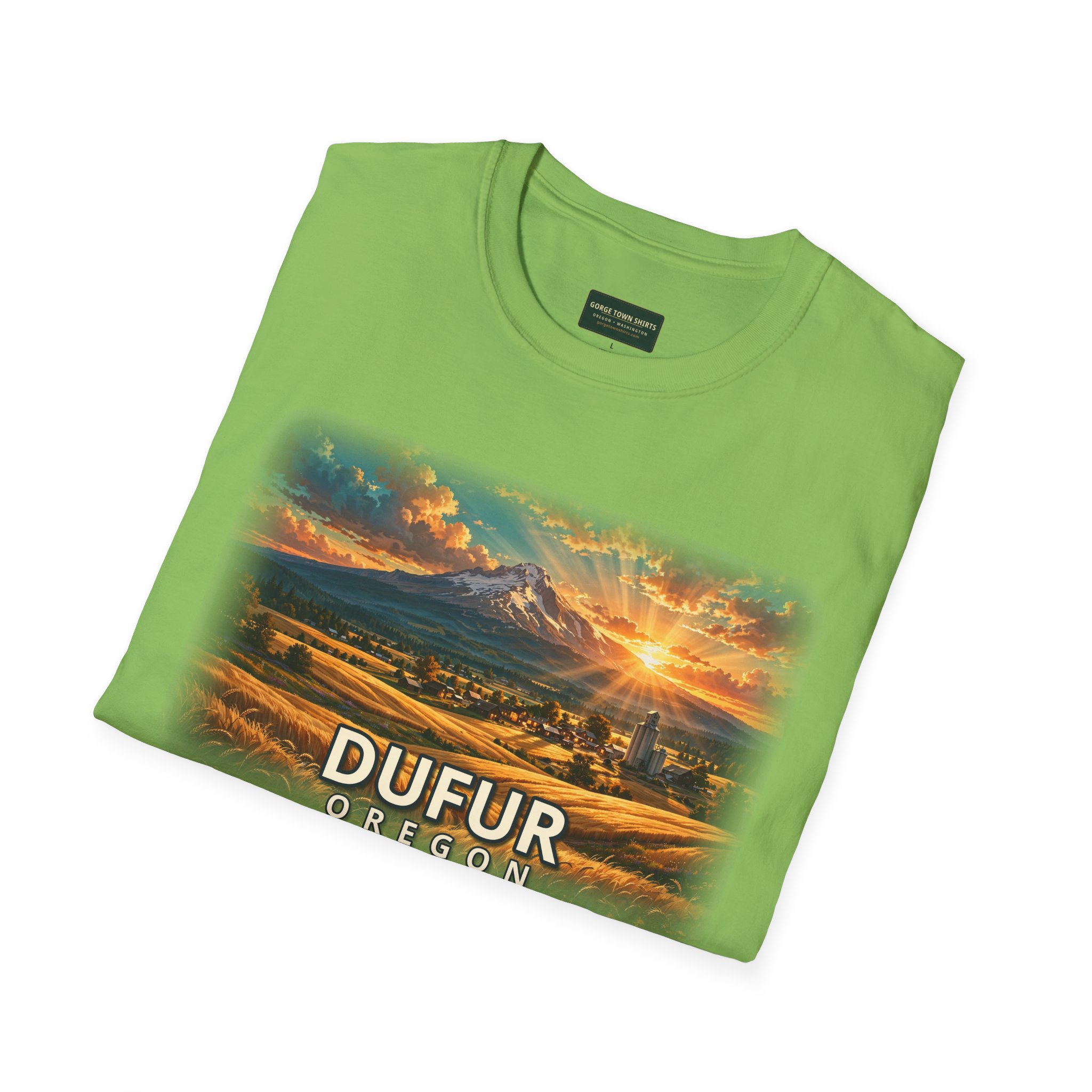 Dufur Oregon T-Shirt – Epic Hour Wheat Fields Mount Hood Graphic - Image 27