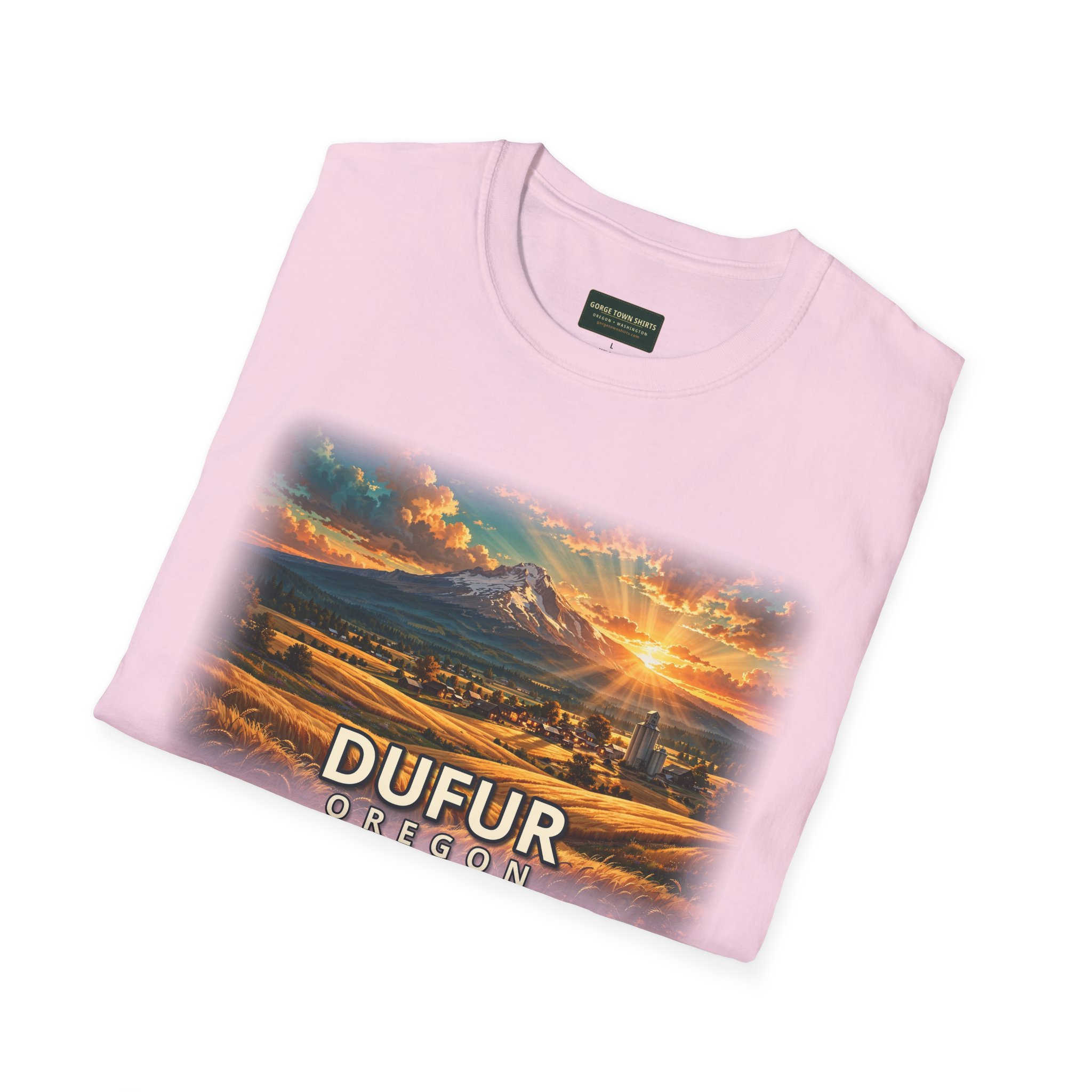 Dufur Oregon T-Shirt – Epic Hour Wheat Fields Mount Hood Graphic - Image 48