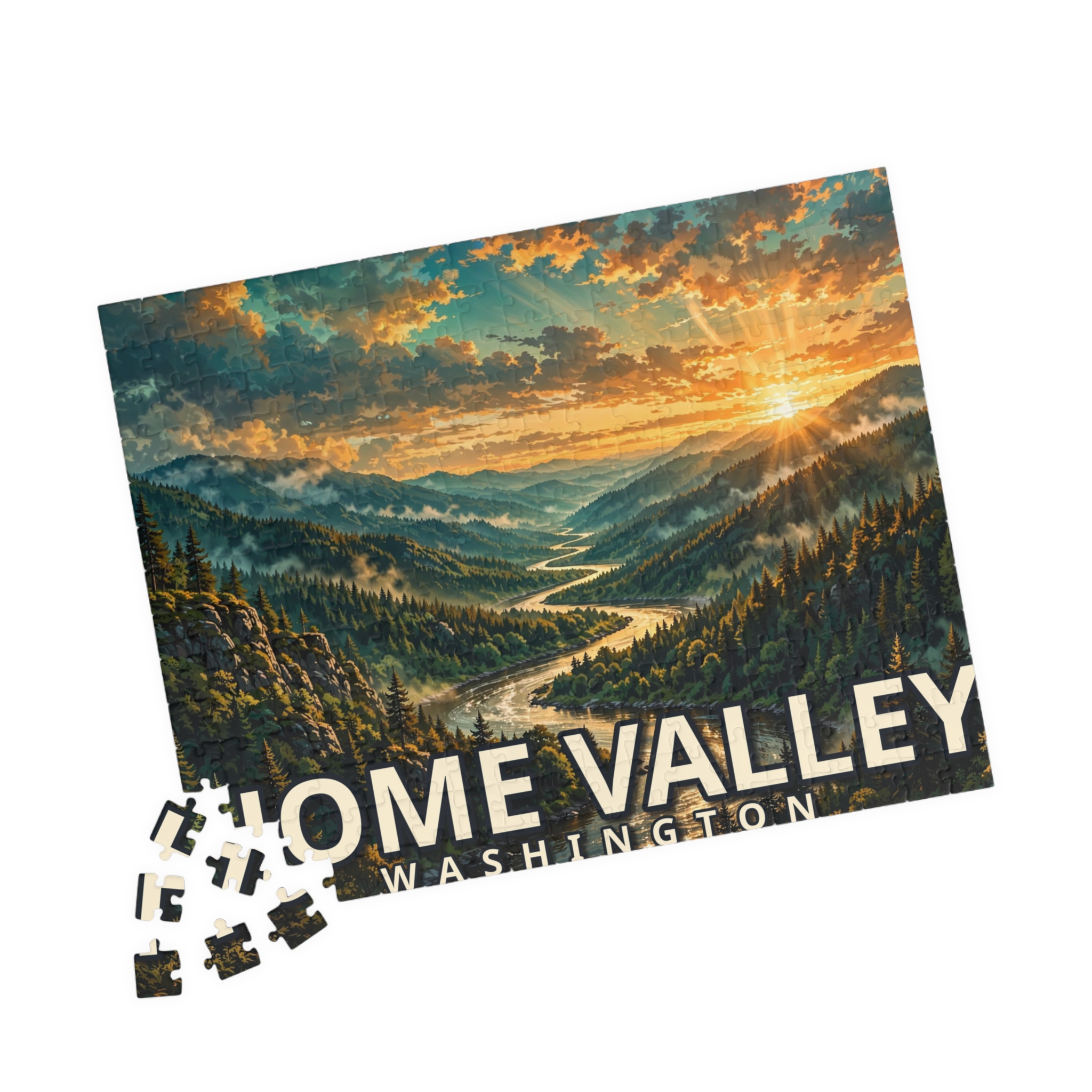 Home Valley Washington Jigsaw Puzzle – Epic Hour Graphic - Image 7