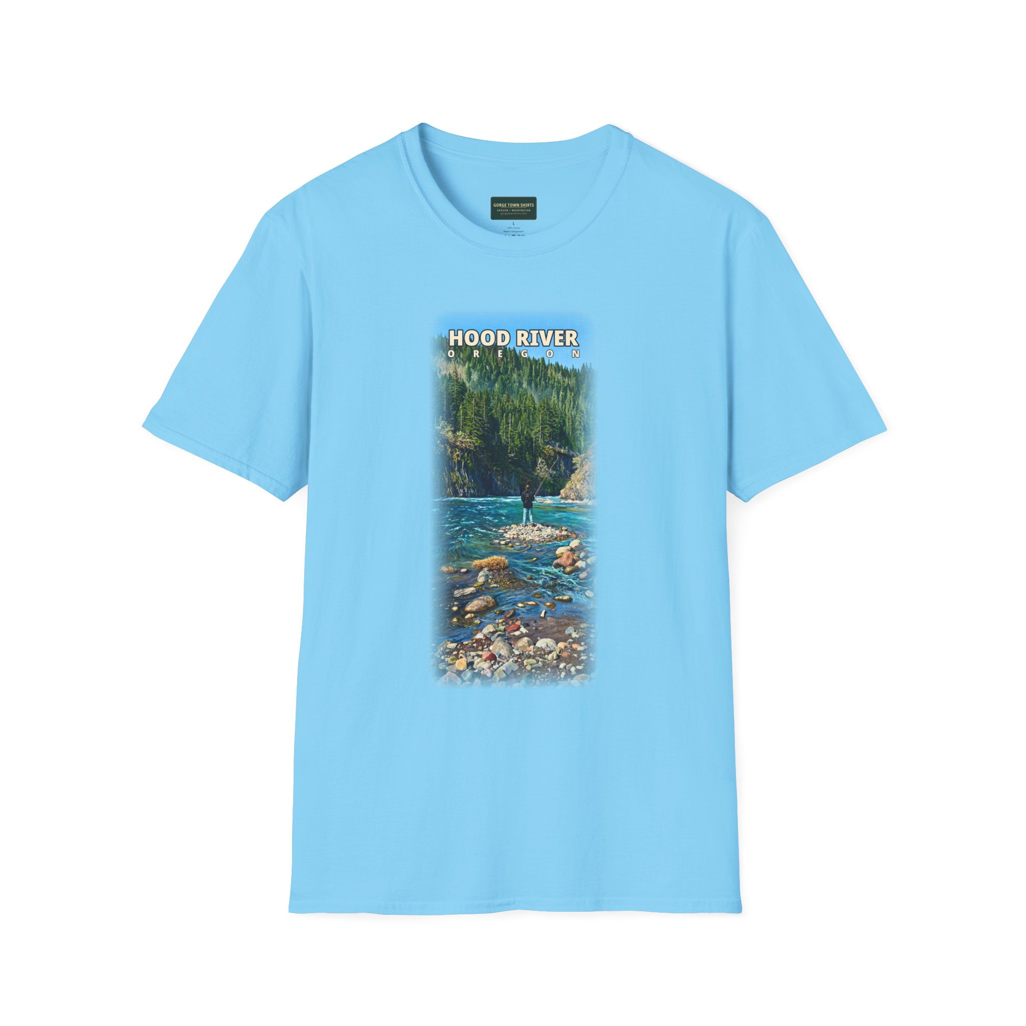 Hood River Oregon Angler T-Shirt - Image 31