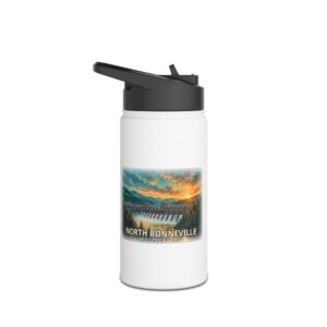 North Bonneville Washington Stainless Steel Water Bottle – Epic Hour Graphic
