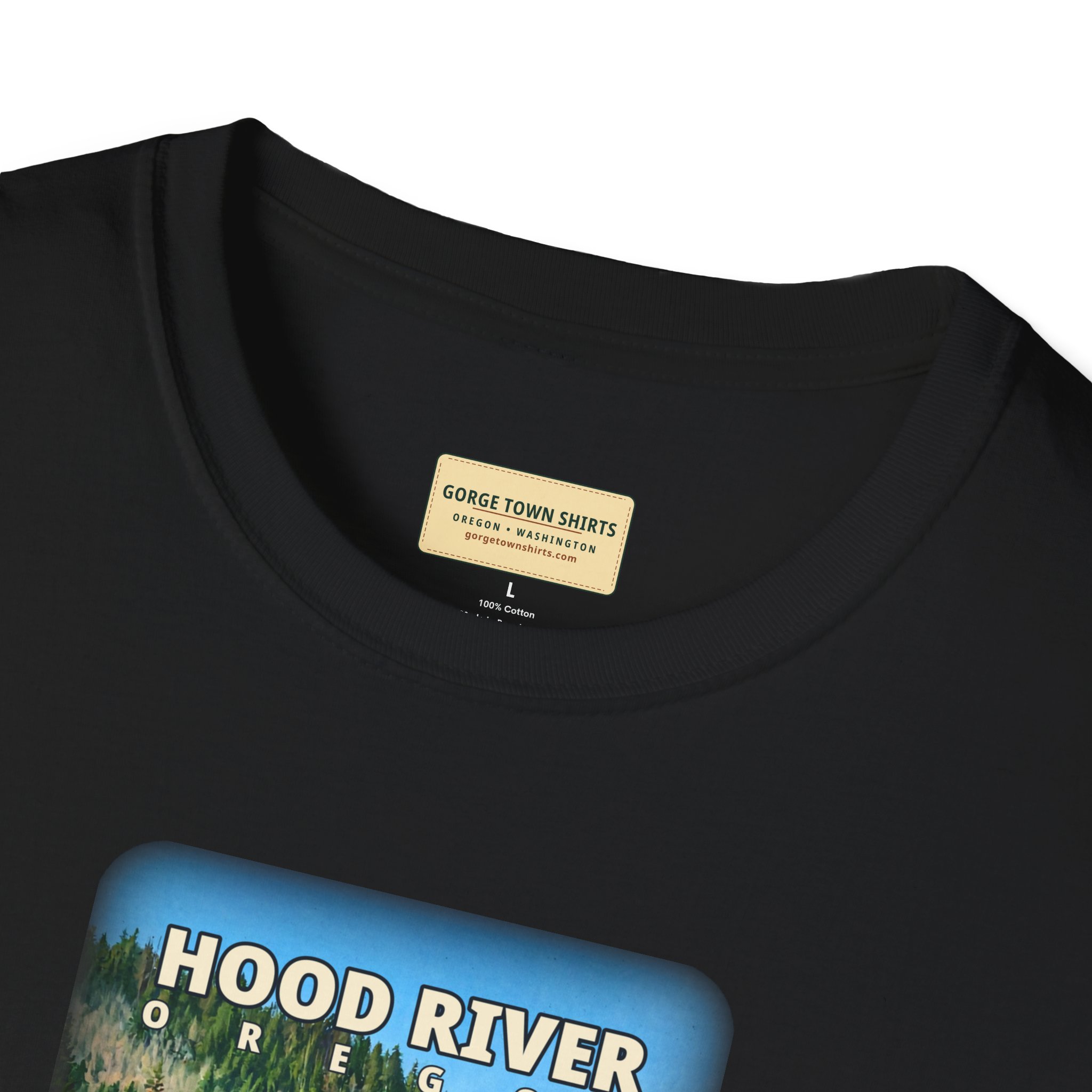 Hood River Oregon Angler T-Shirt - Image 5