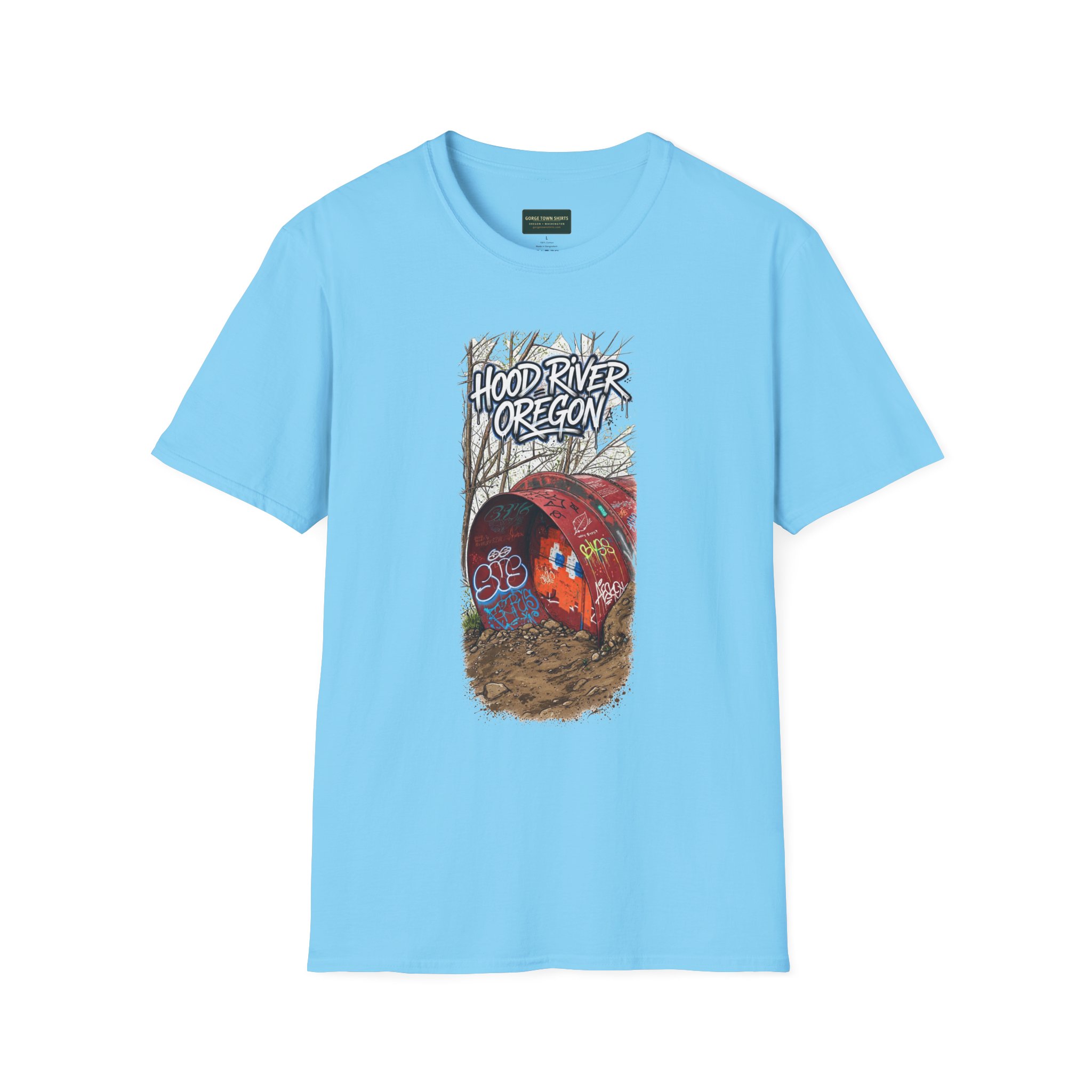Hood River Oregon T-Shirt – Graffiti Tunnel Graphic - Image 11