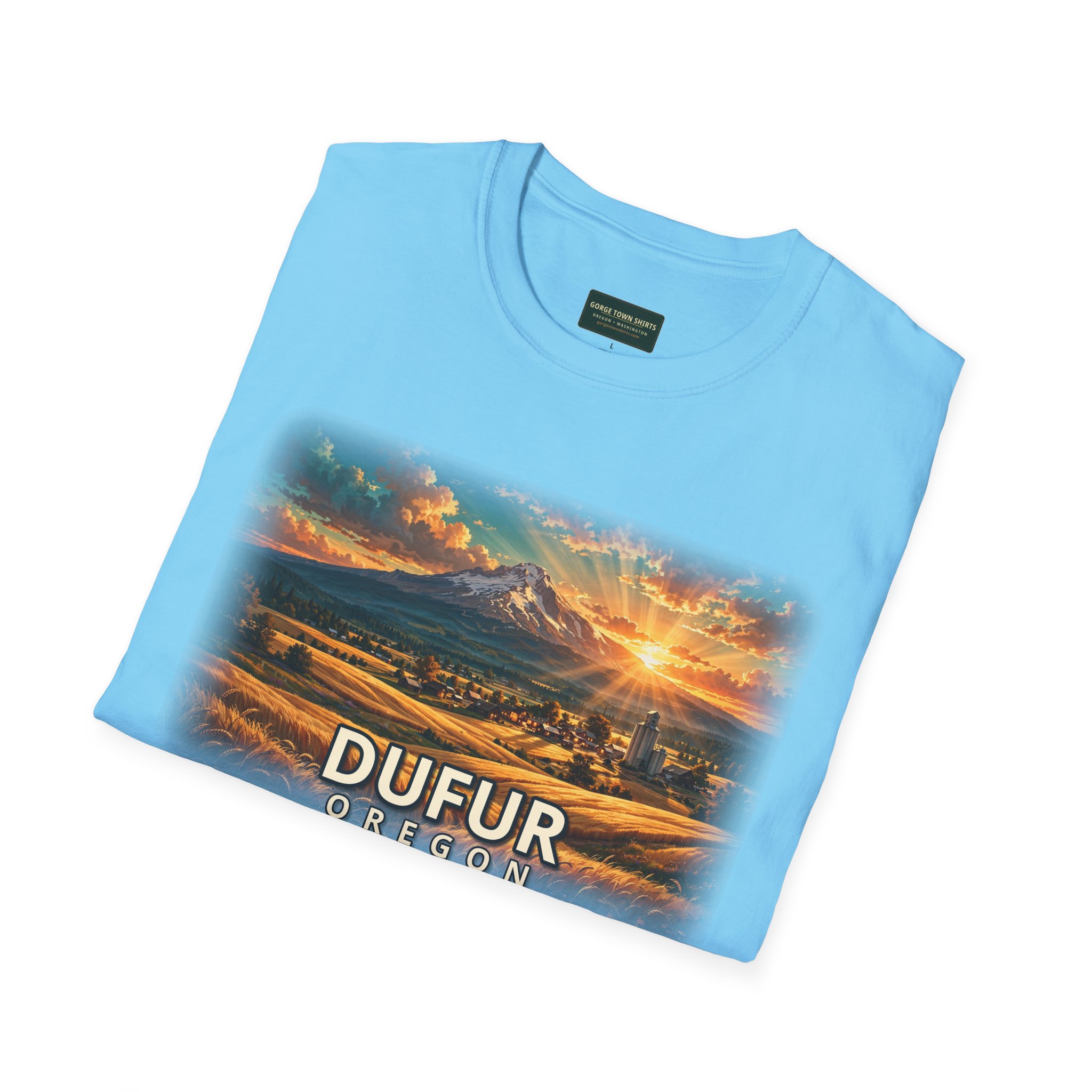 Dufur Oregon T-Shirt – Epic Hour Wheat Fields Mount Hood Graphic - Image 33