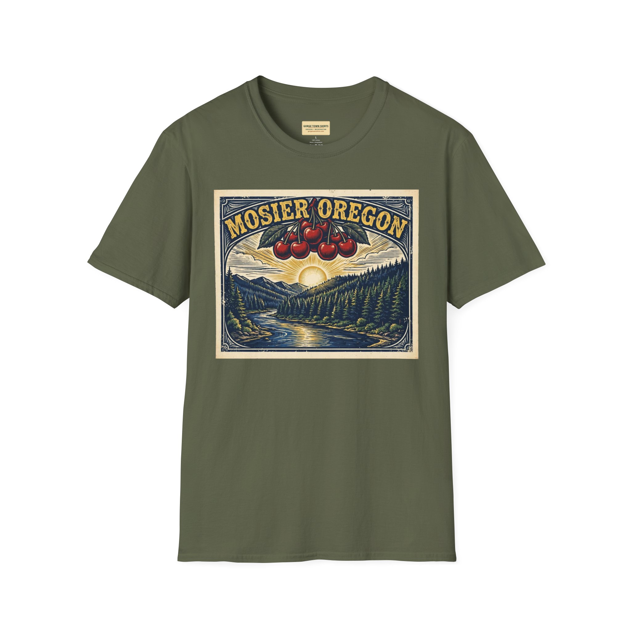 Mosier Oregon T-Shirt – Cherry Poster Graphic - Image 7