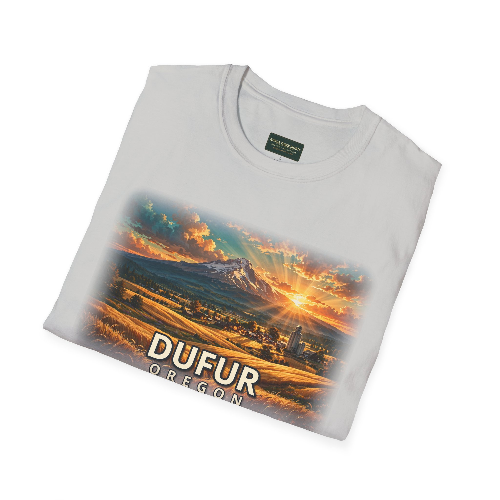 Dufur Oregon T-Shirt – Epic Hour Wheat Fields Mount Hood Graphic - Image 12