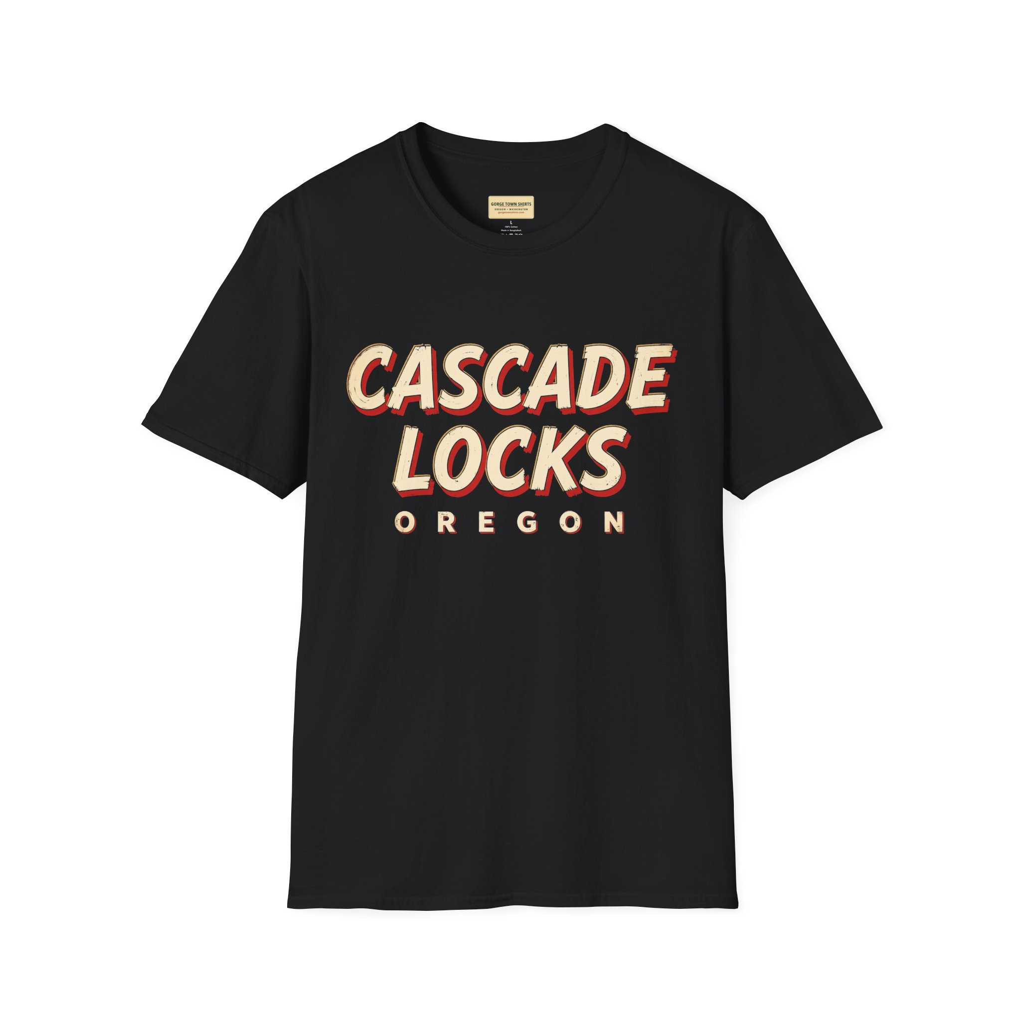 Cascade Locks Oregon Americana T-Shirt - Image 4