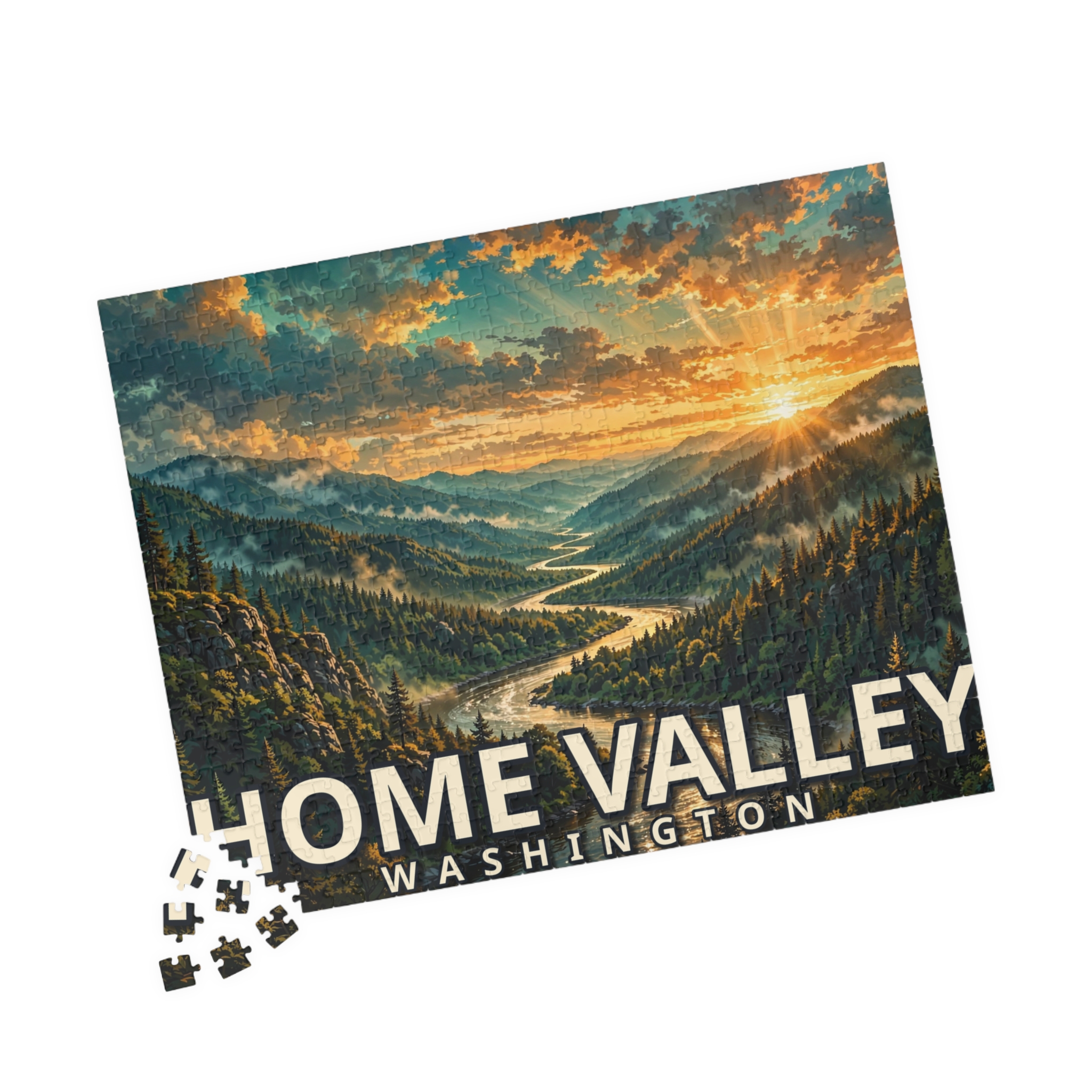 Home Valley Washington Jigsaw Puzzle – Epic Hour Graphic - Image 11