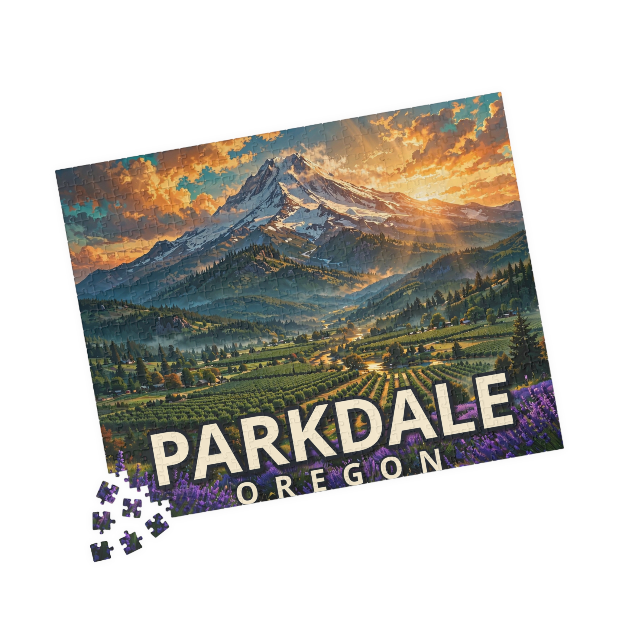 Parkdale Oregon Jigsaw Puzzle – Epic Hour Graphic - Image 11