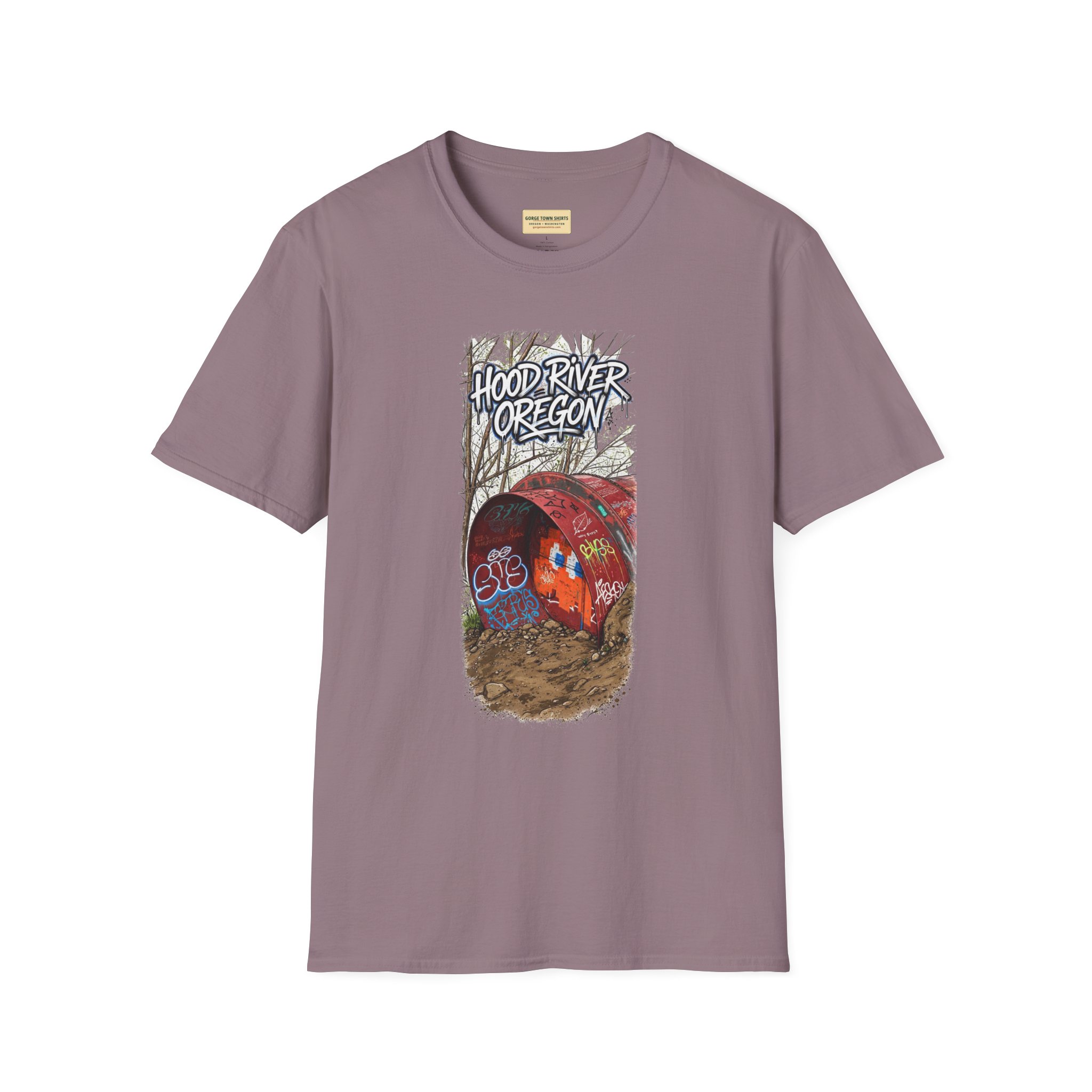Hood River Oregon T-Shirt – Graffiti Tunnel Graphic - Image 15