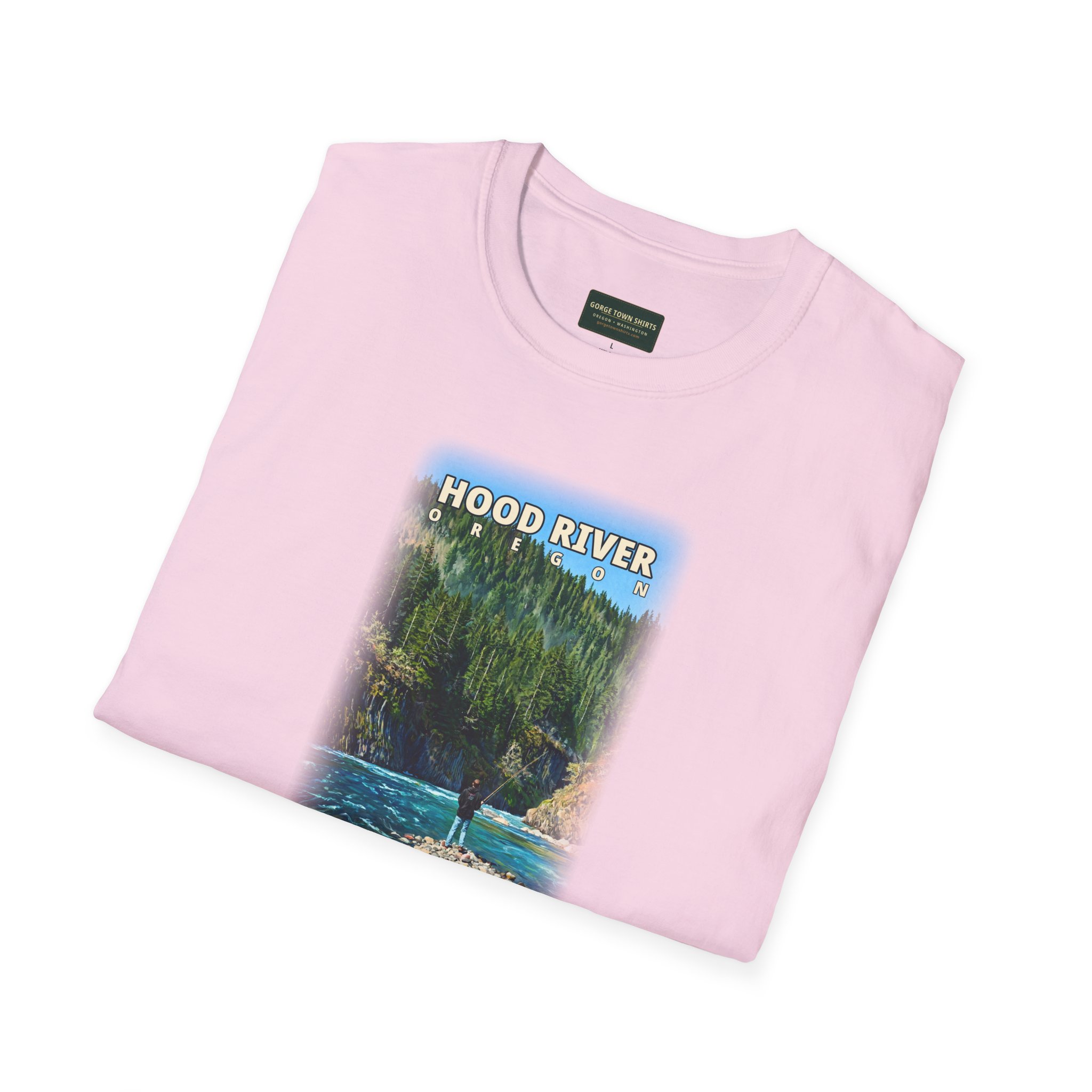 Hood River Oregon Angler T-Shirt - Image 48
