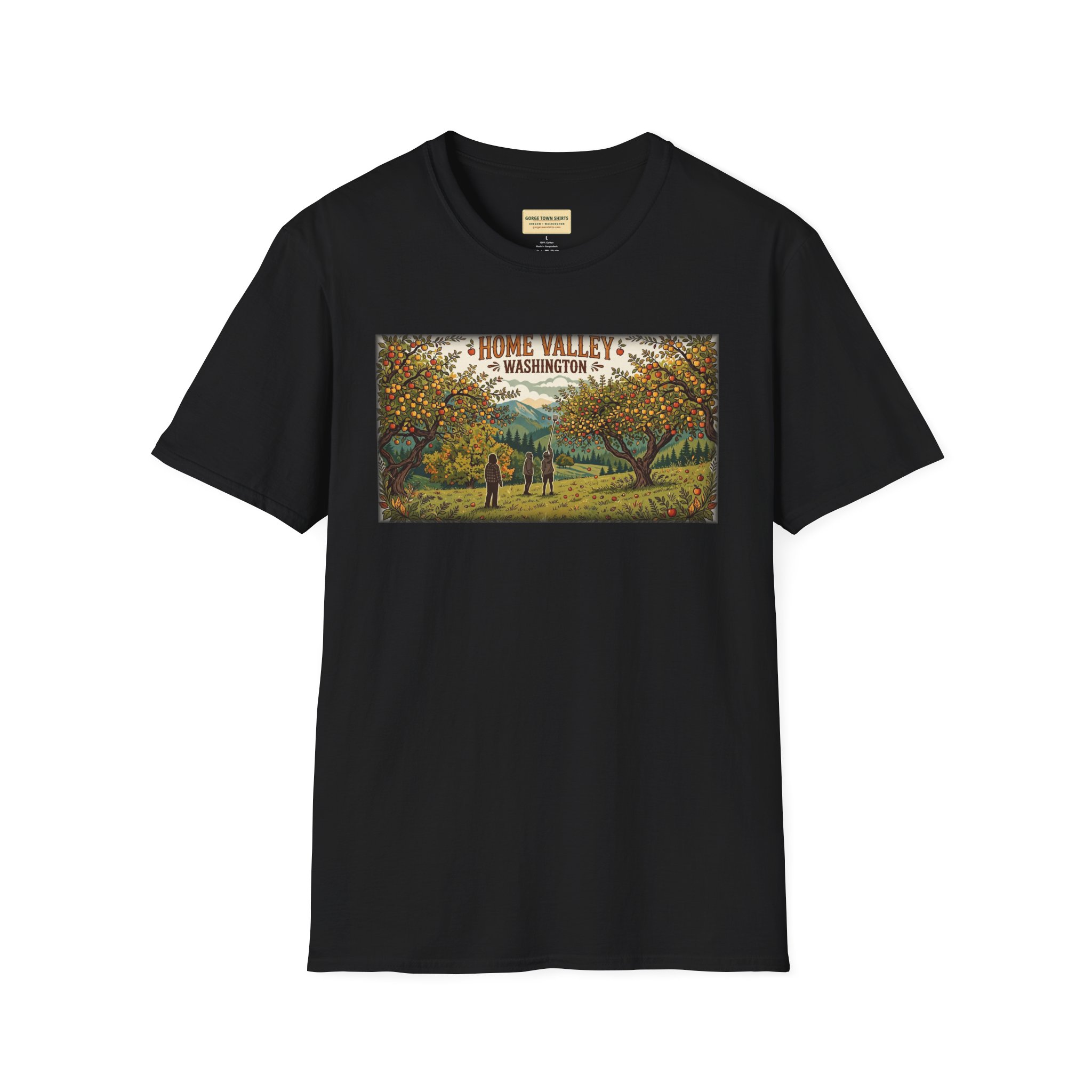 Home Valley Washington T-Shirt – Orchard Harvest Graphic - Image 2