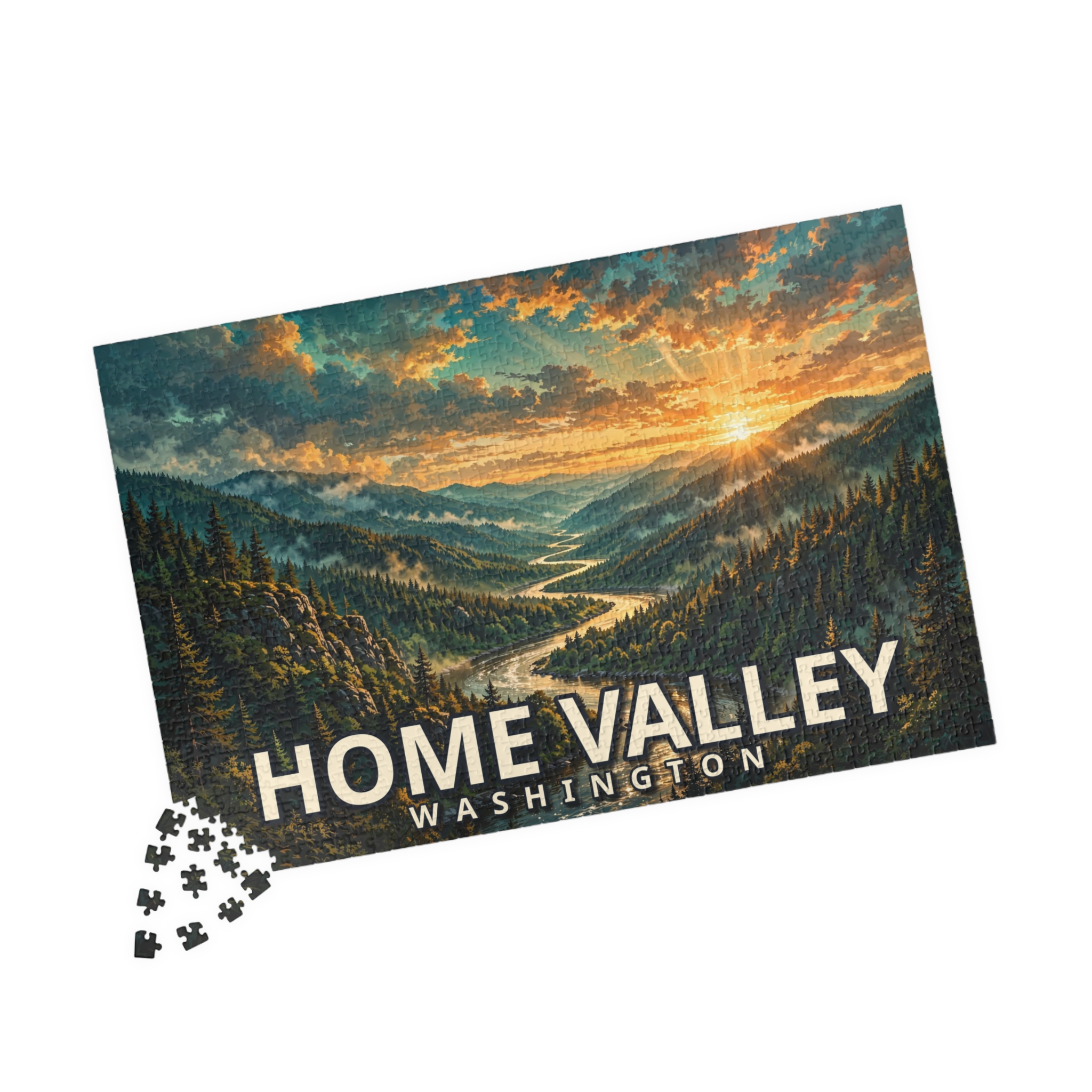 Home Valley Washington Jigsaw Puzzle – Epic Hour Graphic - Image 15