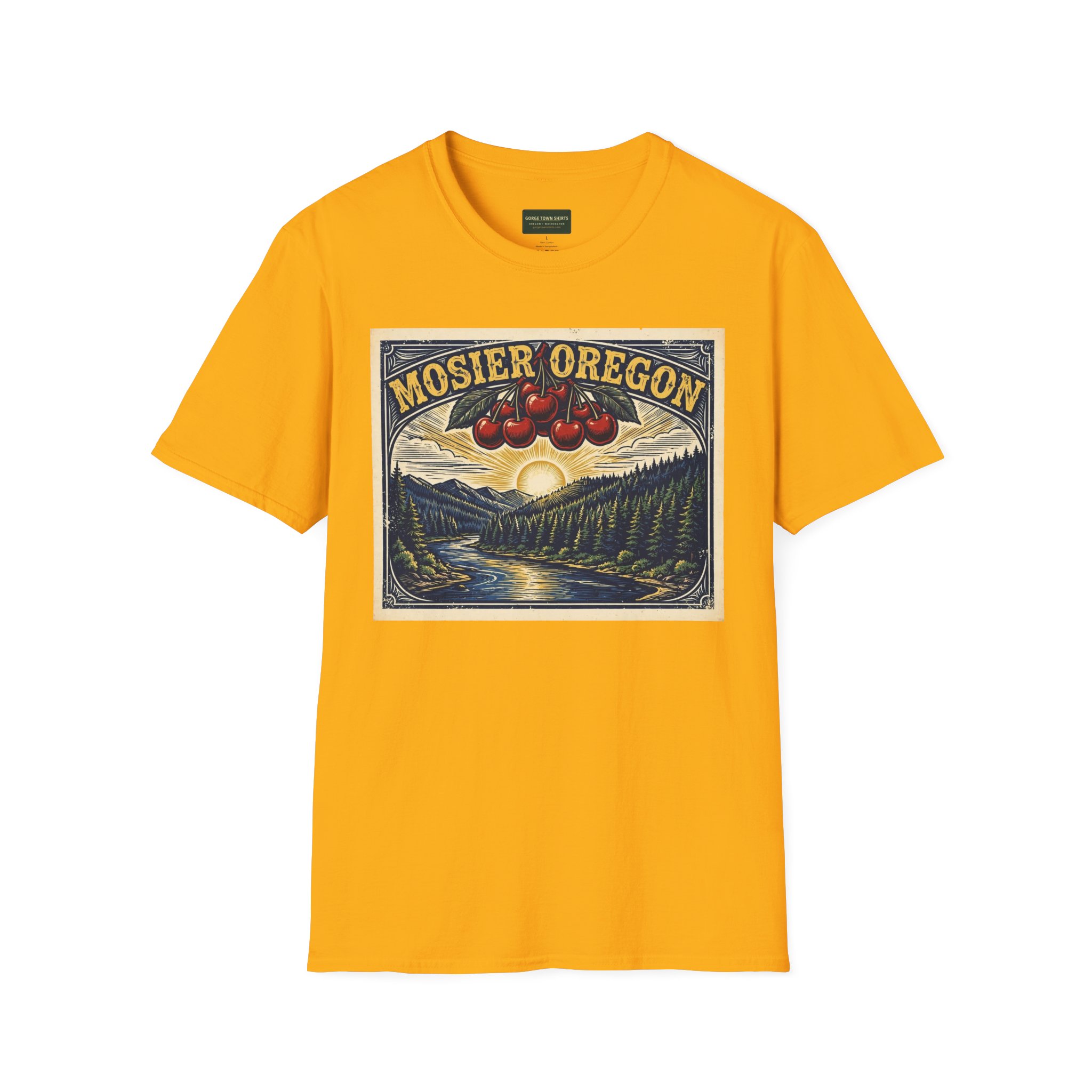 Mosier Oregon T-Shirt – Cherry Poster Graphic - Image 5