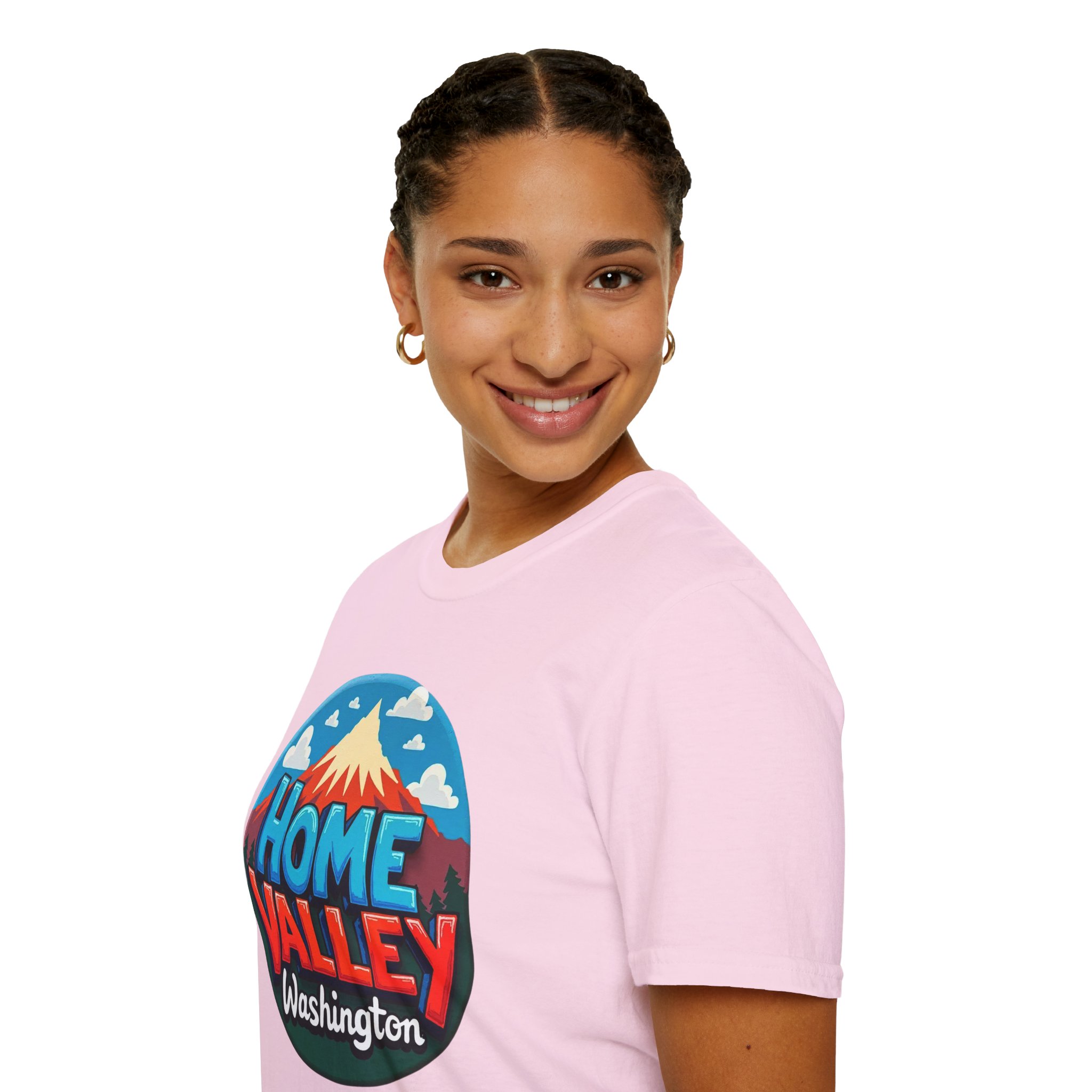 Home Valley Washington T-Shirt – Retro Mountain Badge Graphic - Image 64