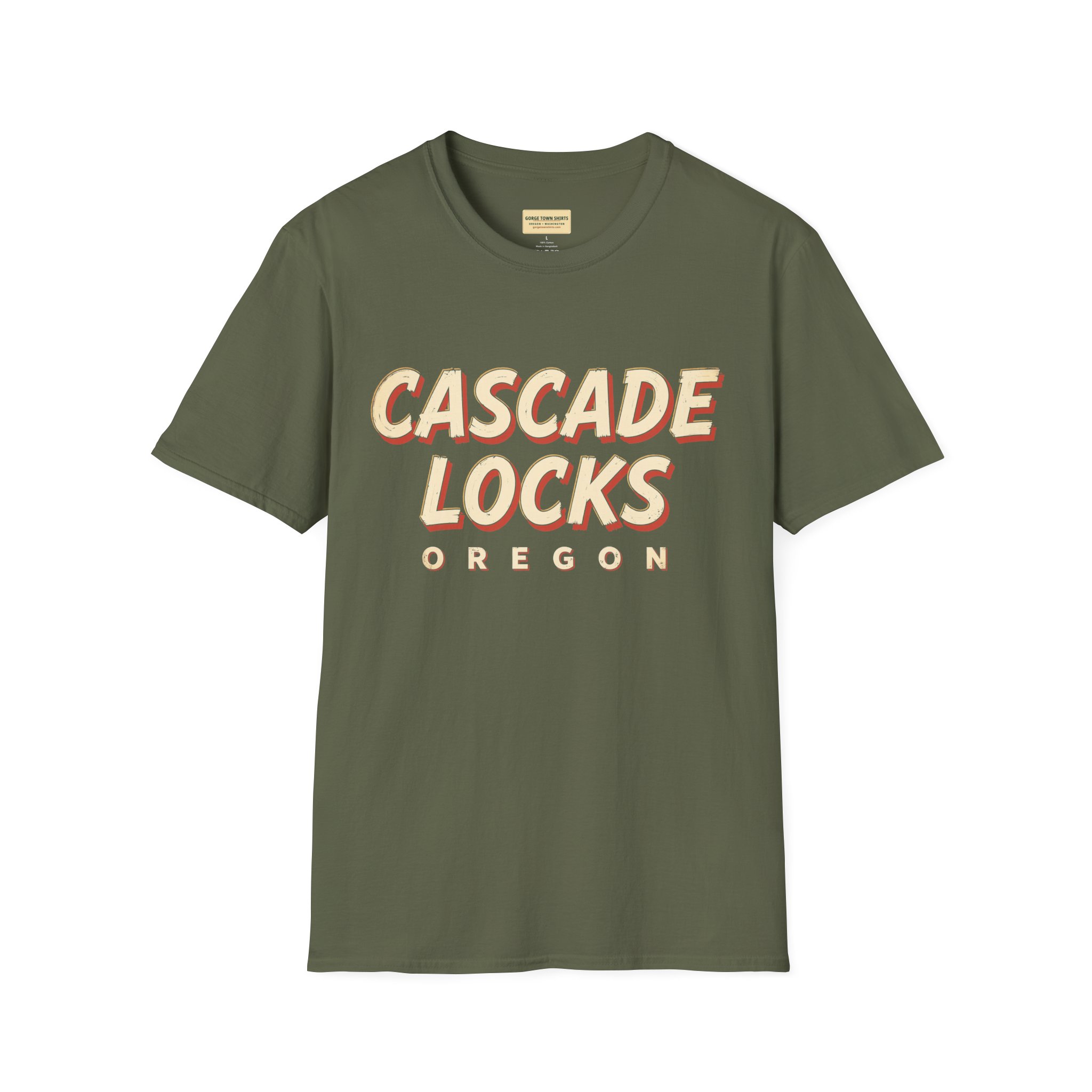 Cascade Locks Oregon Americana T-Shirt - Image 18