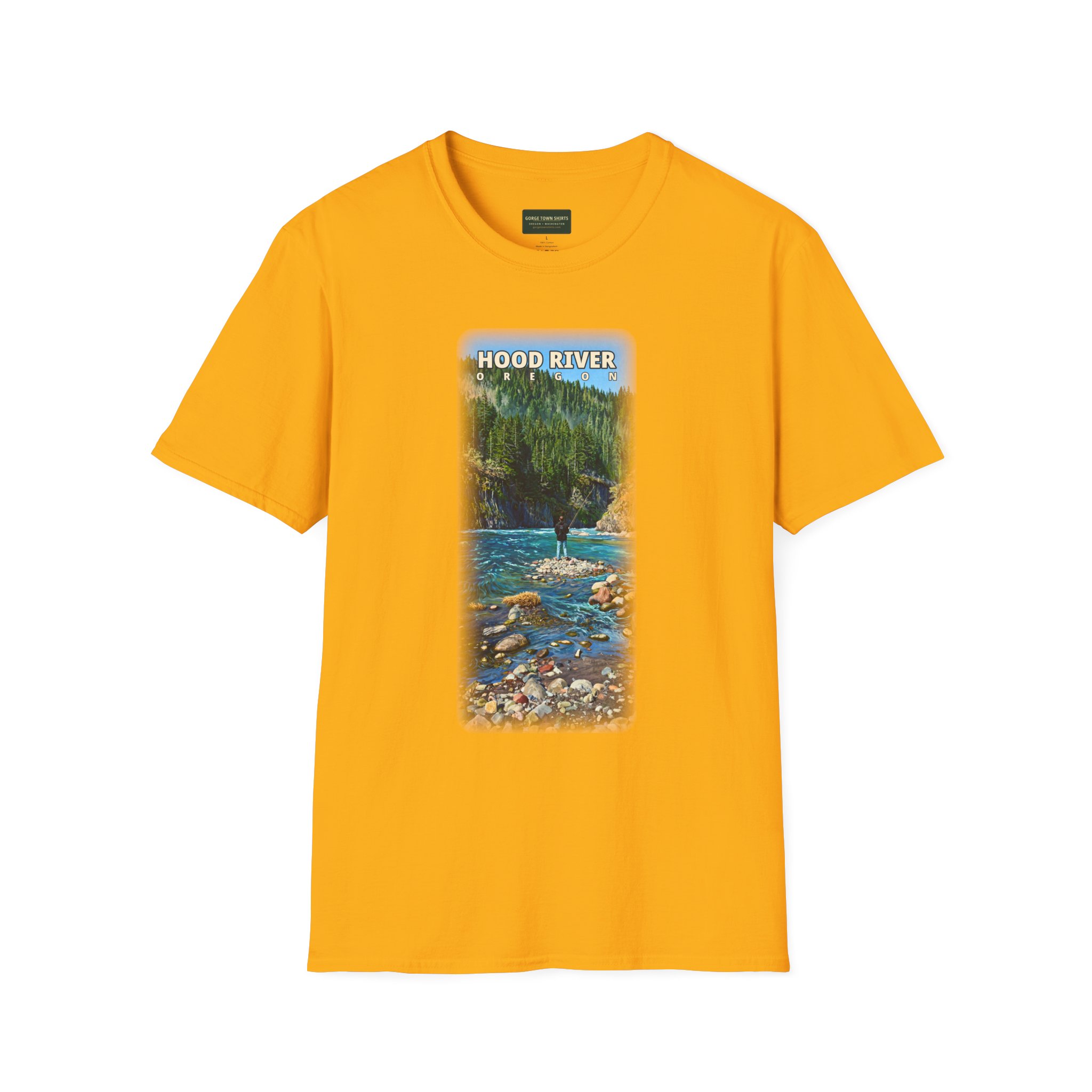 Hood River Oregon Angler T-Shirt - Image 13