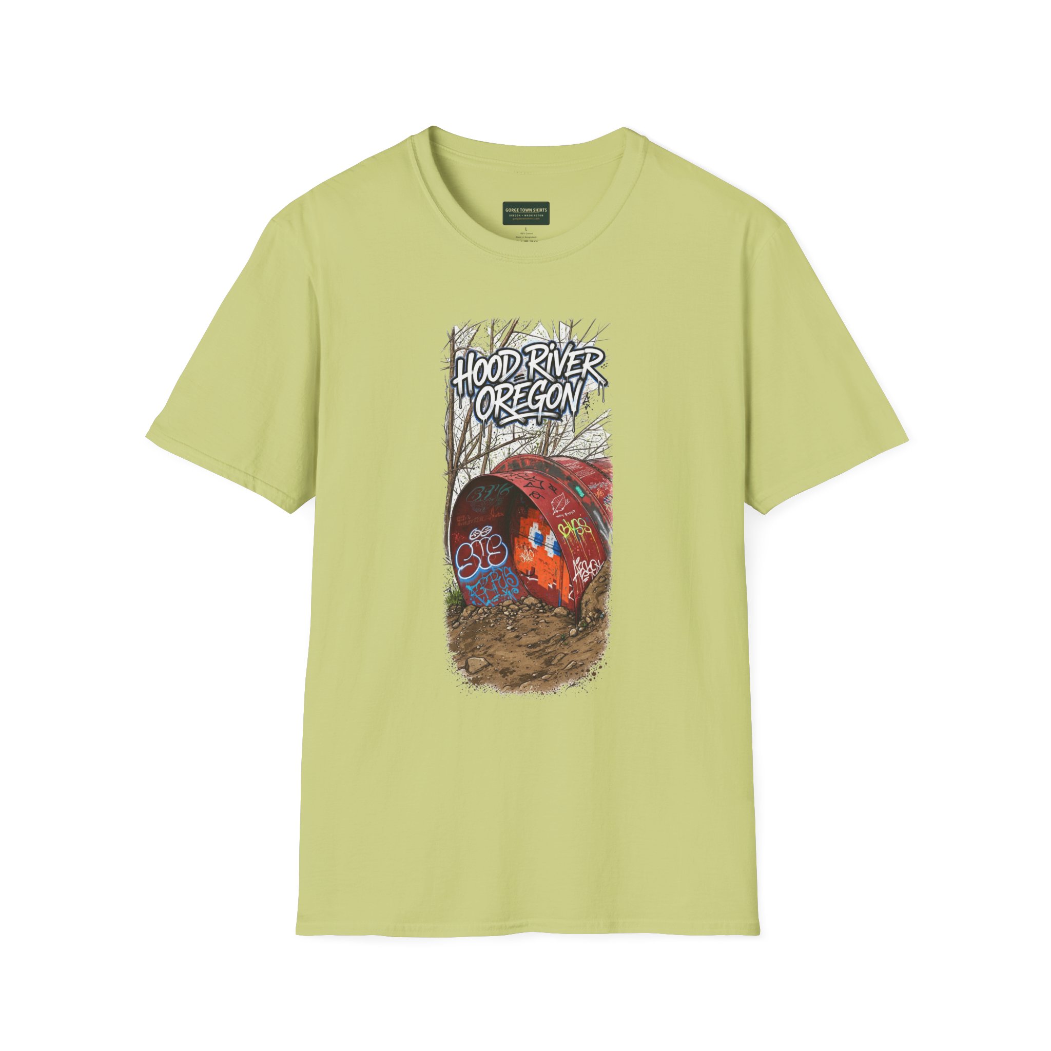 Hood River Oregon T-Shirt – Graffiti Tunnel Graphic - Image 6