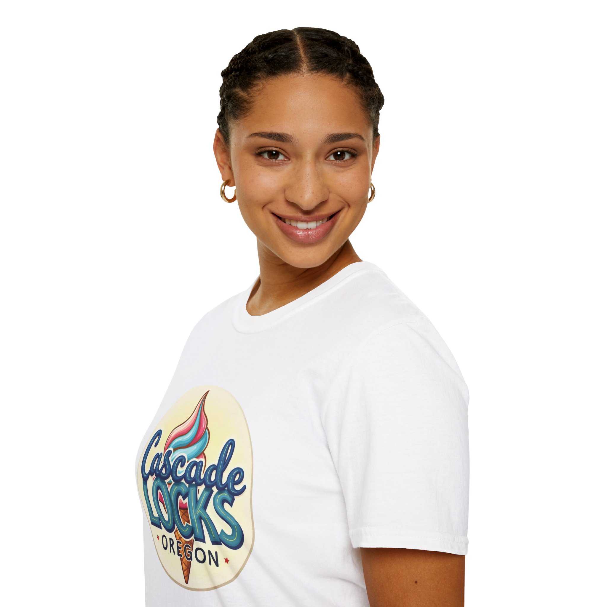 Cascade Locks Oregon Ice Cream Graphic T-Shirt - Image 6