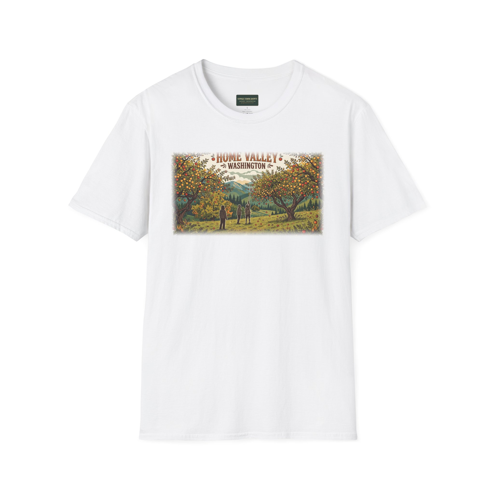 Home Valley Washington T-Shirt – Orchard Harvest Graphic