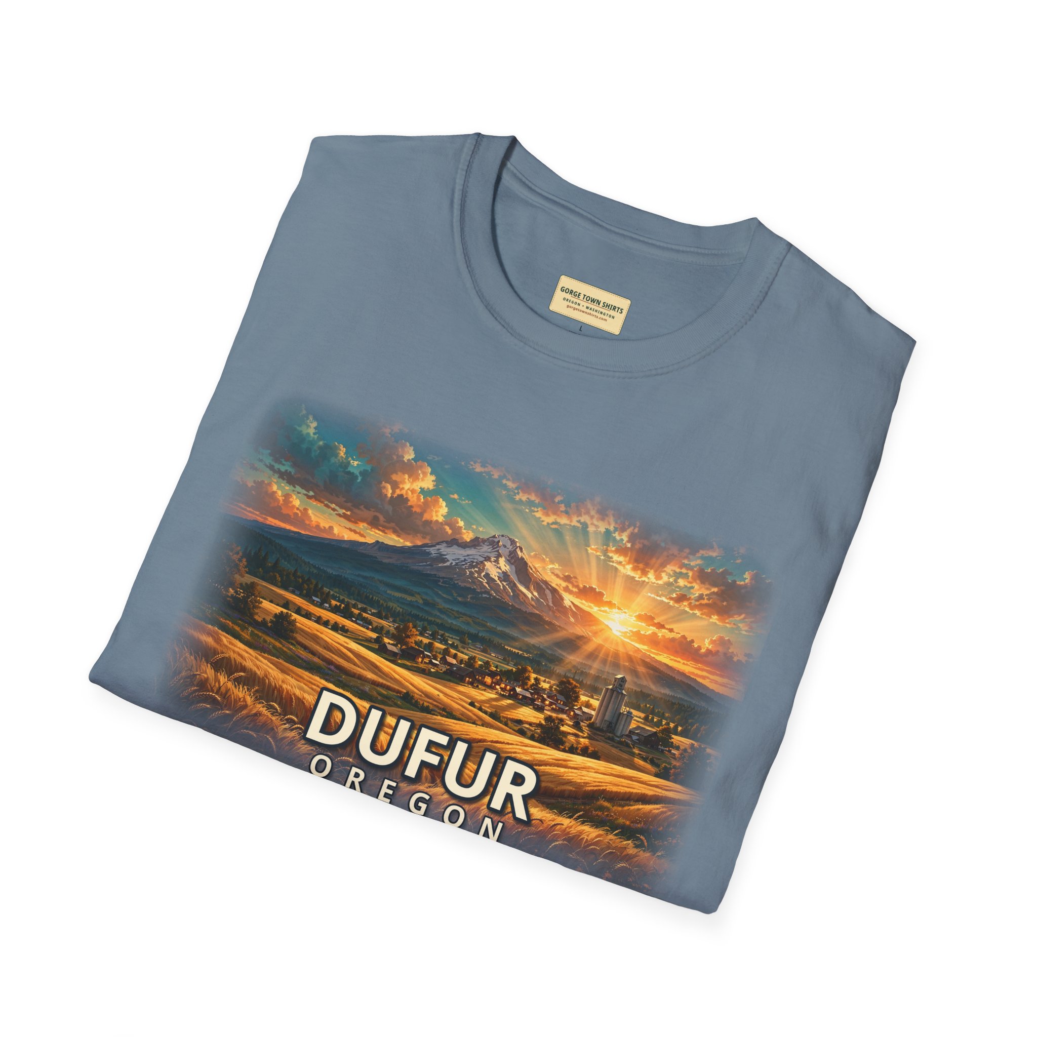 Dufur Oregon T-Shirt – Epic Hour Wheat Fields Mount Hood Graphic - Image 36