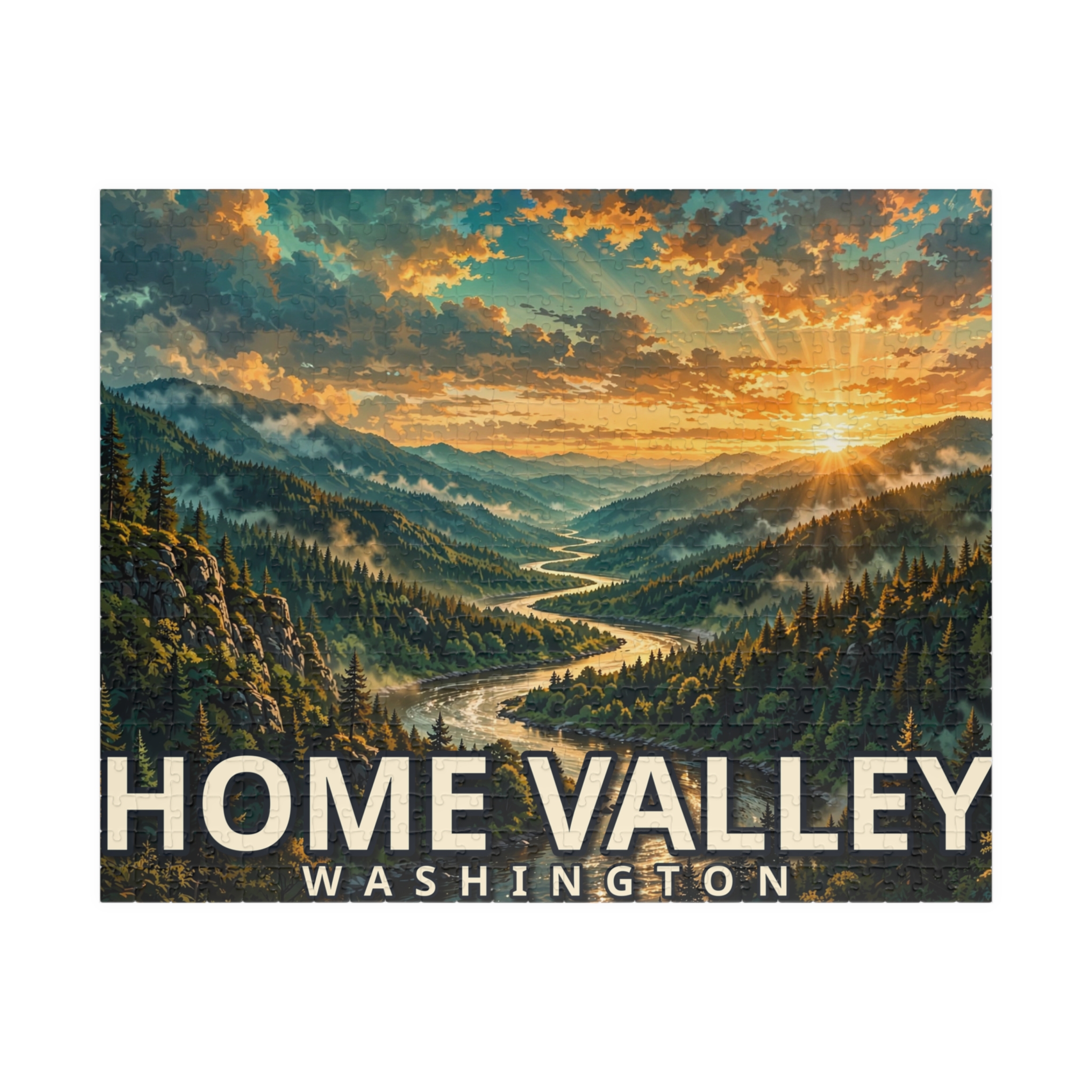 Home Valley Washington Jigsaw Puzzle – Epic Hour Graphic - Image 9